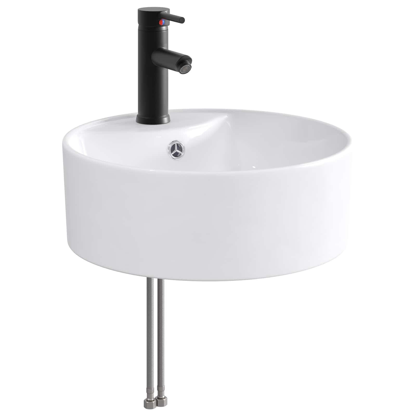 Umivaonik za kupaonicu Mat Crna 40,5 x 40,5 x 15 cm Metal