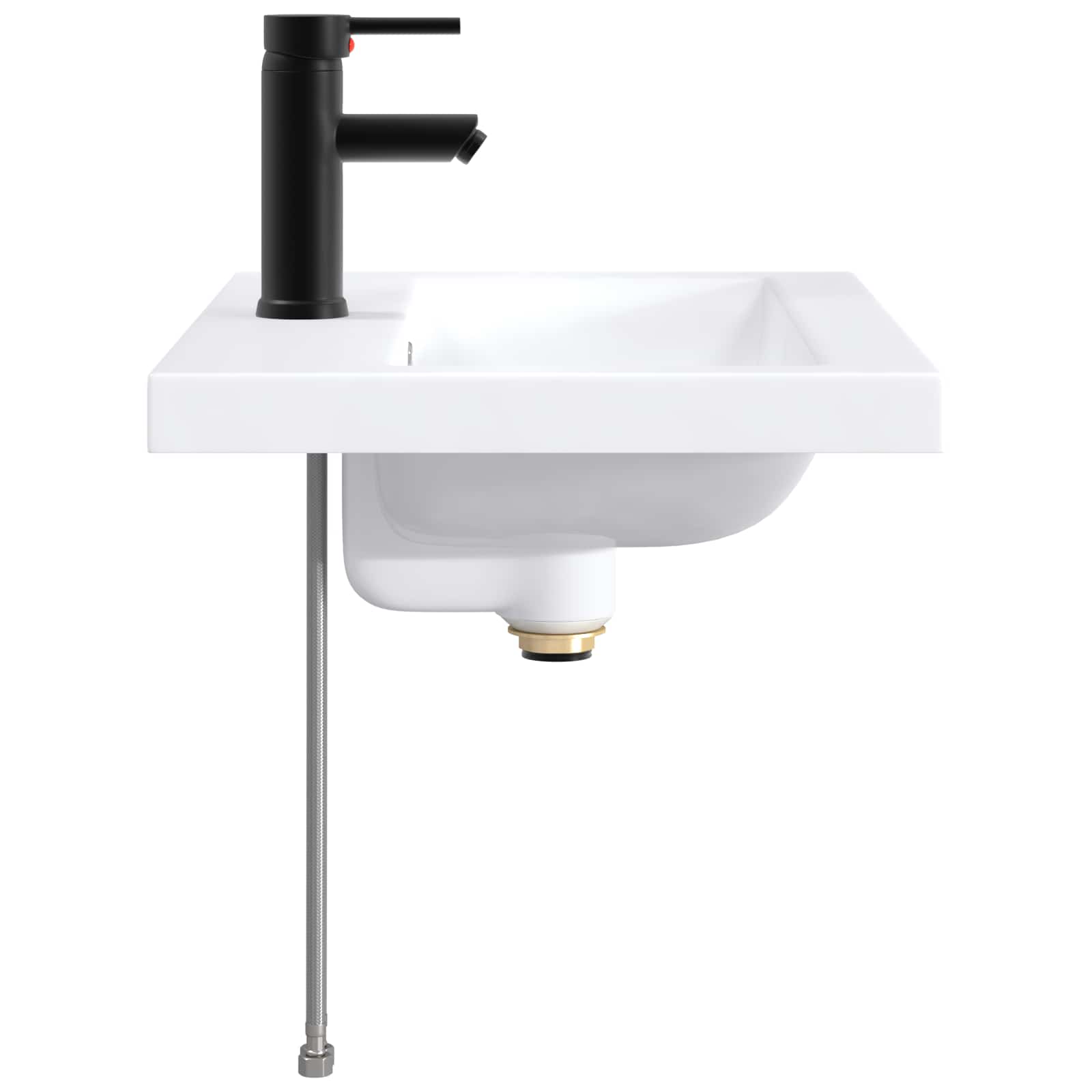 Umivaonik za kupaonicu Mat Crna 61 x 40 x 16,5 cm Metal