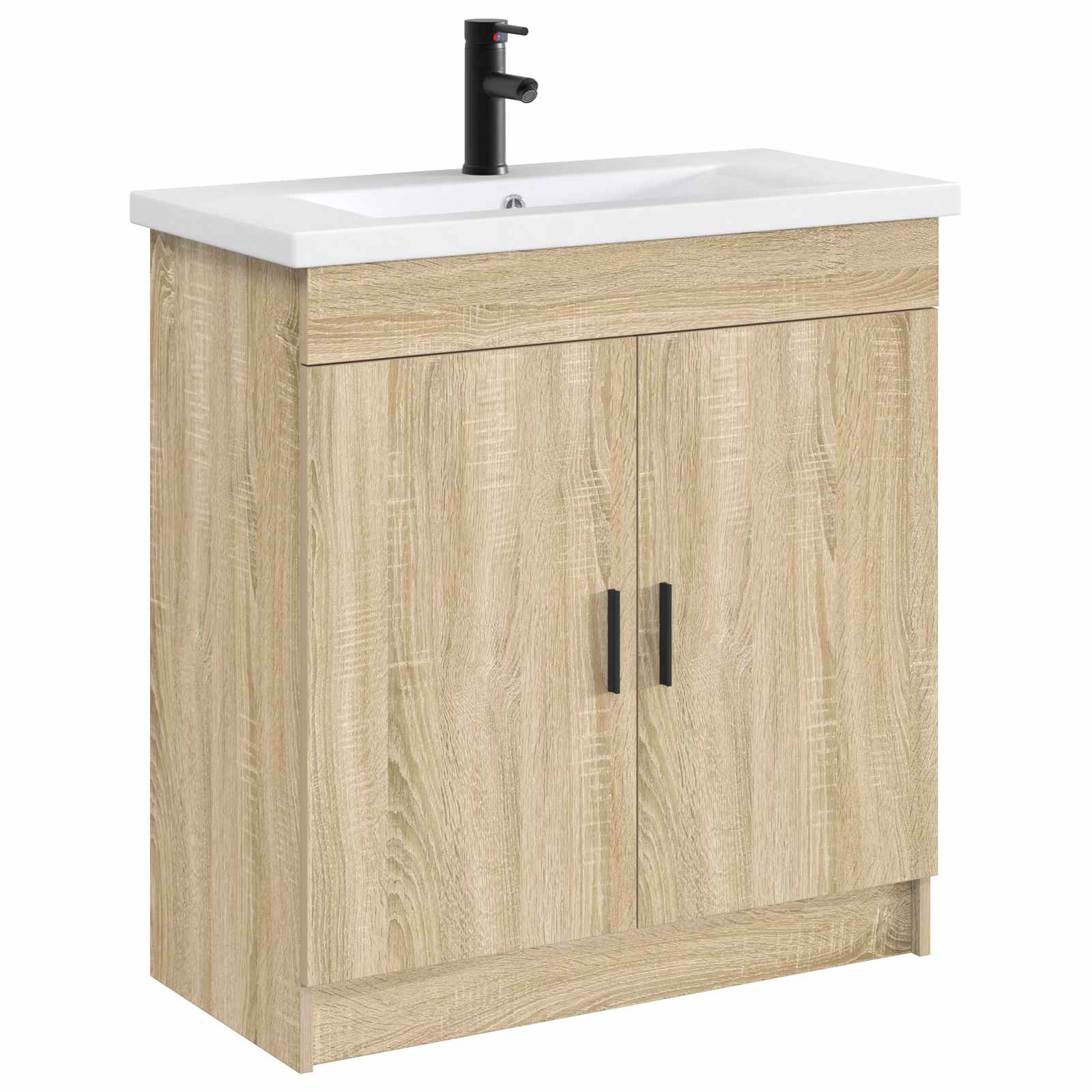 Umivaonik za kupaonicu Mat Crna 81 x 40 x 17,5 cm Metal
