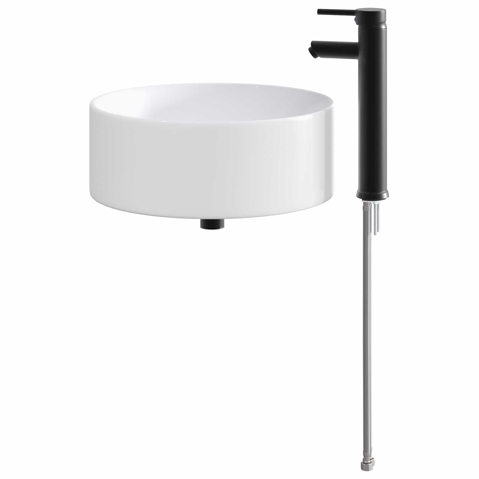 Umivaonik za kupaonicu Mat Crna 40,5 x 40,5 x 15,5 cm Metal