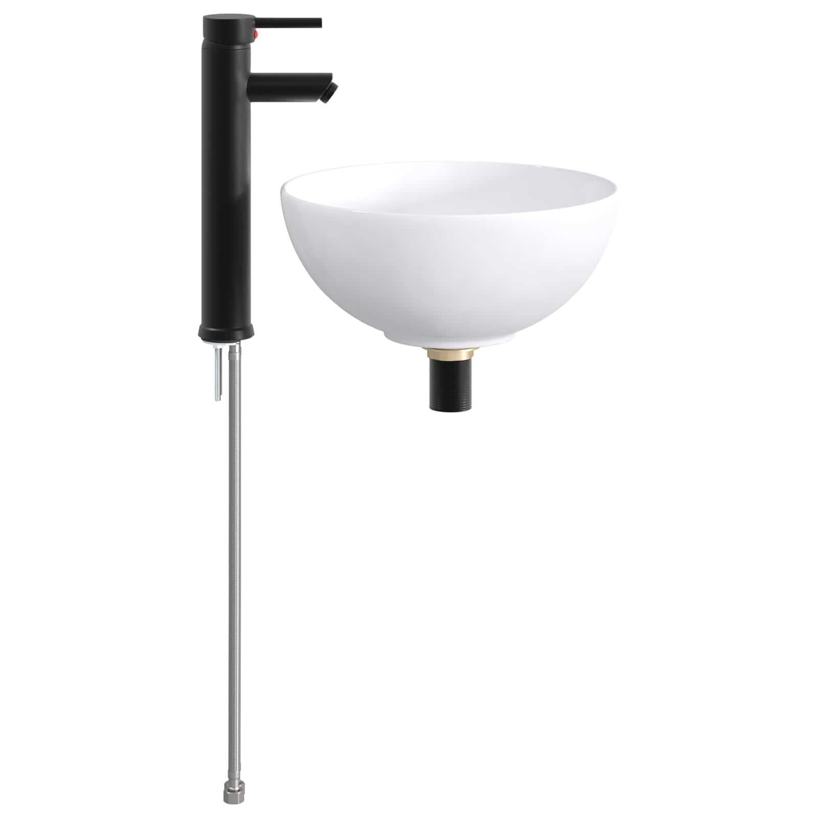 Umivaonik za kupaonicu Mat Crna 32 x 32 x 13 cm Metal