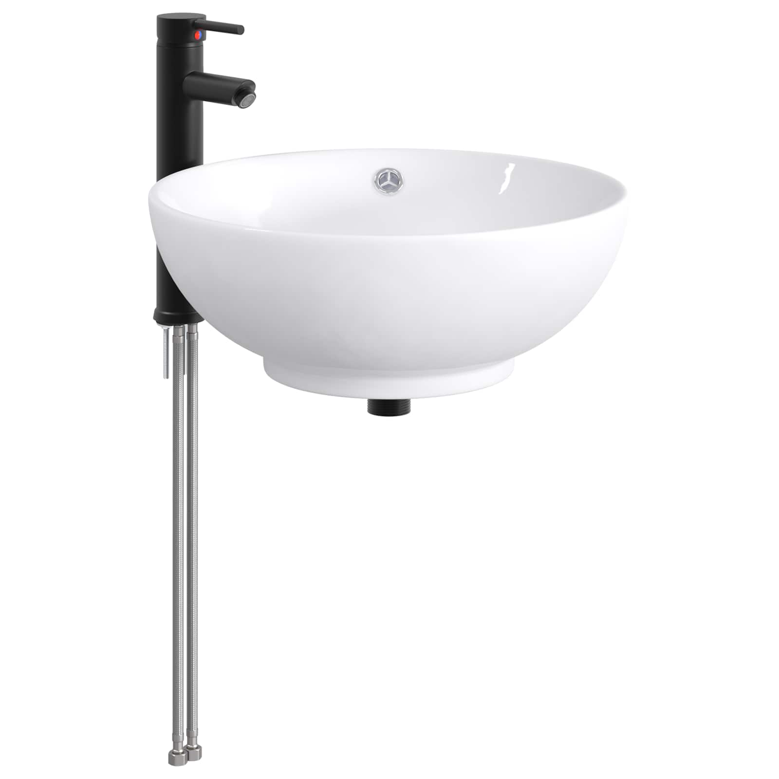Umivaonik za kupaonicu Mat Crna 44 x 44 x 16 cm Metal