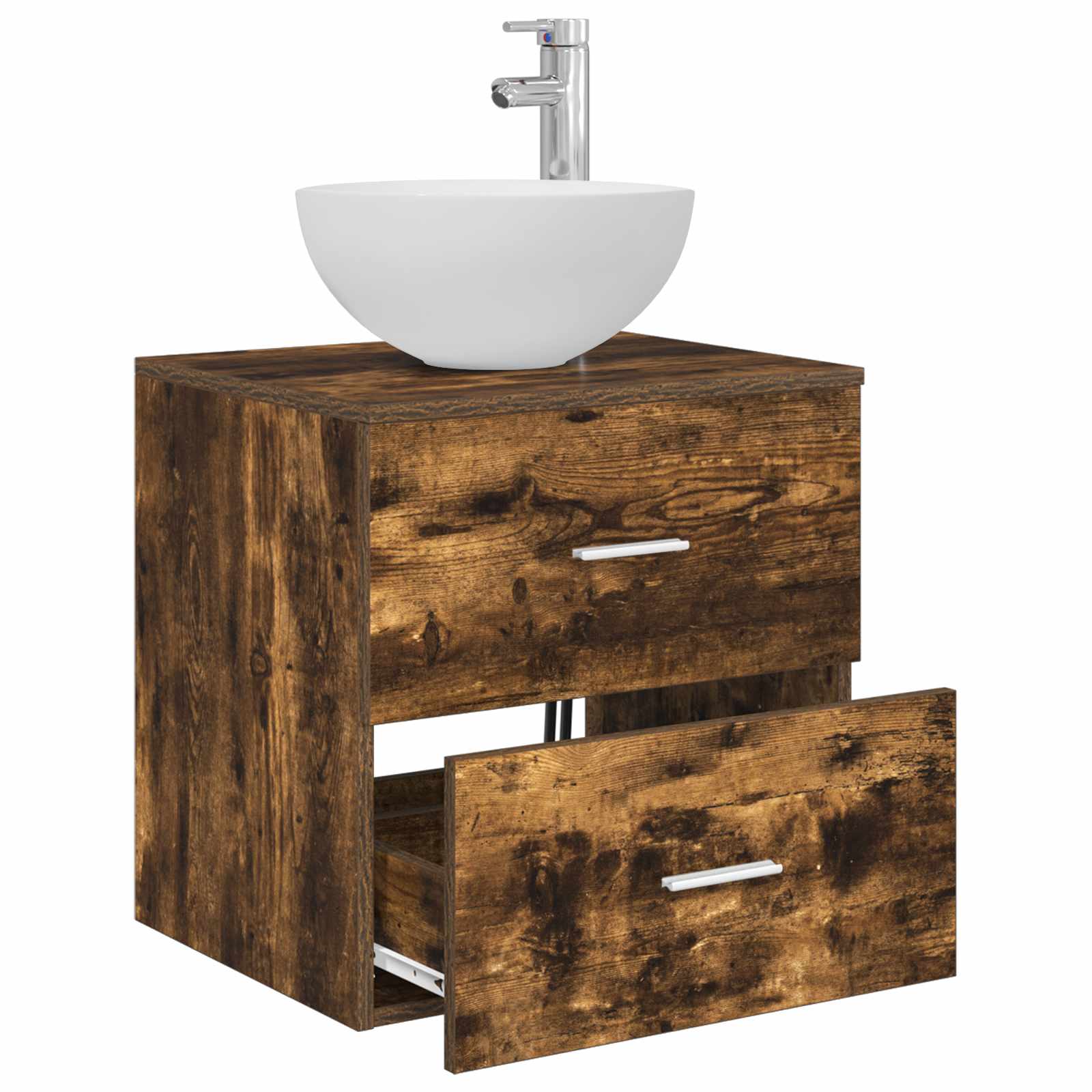 Umivaonik s policom Dimljeni hrast 49,5 x 41 x 64,5 cm