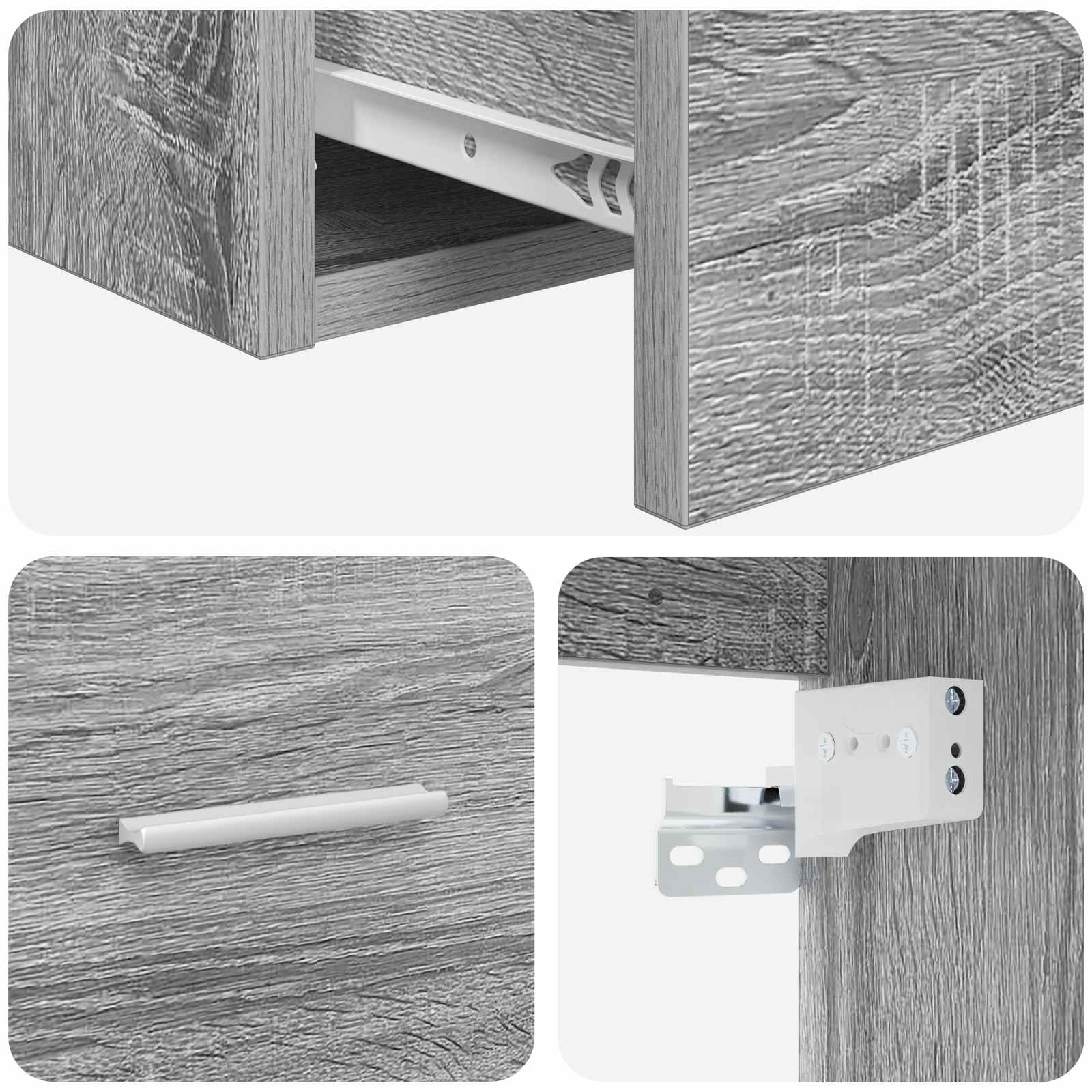 Umivaonik s policom Siva Sonoma 49,5 x 41 x 64,5 cm