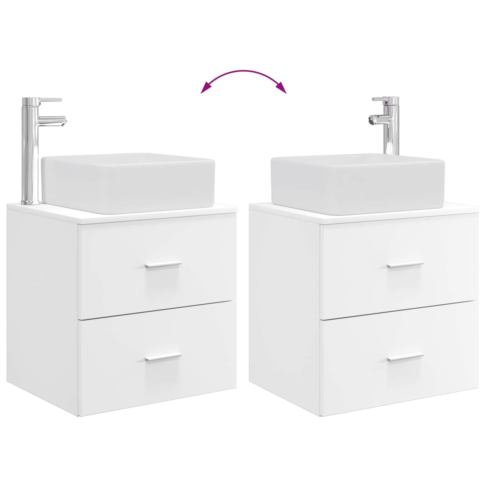 Umivaonik s policom Bijela 49,5 x 41 x 63 cm Konstruirano drvo