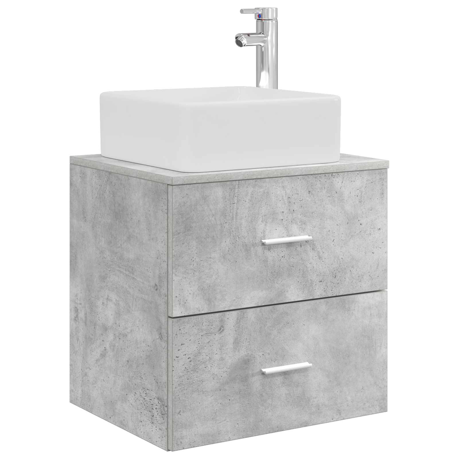 Umivaonik s policom Betonska siva 49,5 x 41 x 63 cm