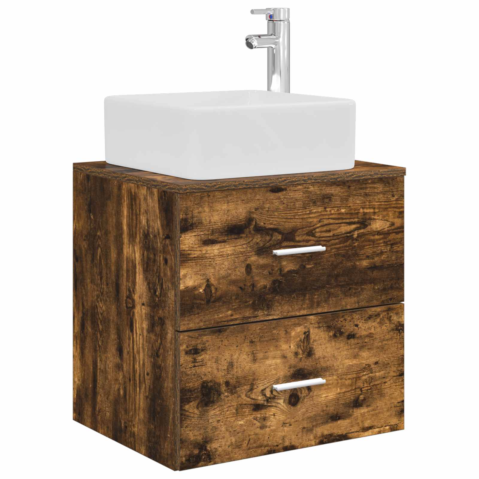 Umivaonik s policom Dimljeni hrast 53 x 34,5 x 63 cm