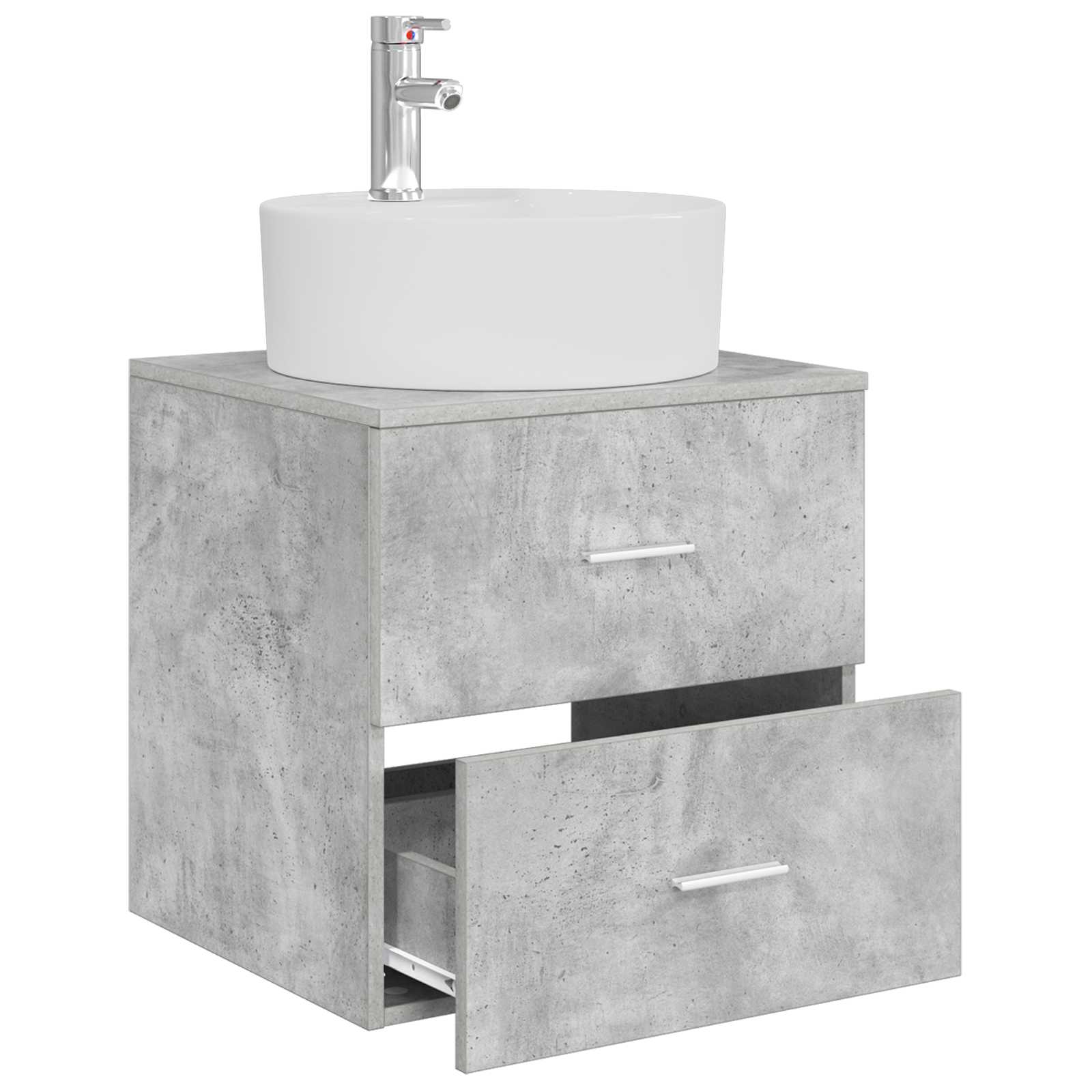 Umivaonik s policom Betonska siva 49,5 x 44,5 x 65 cm