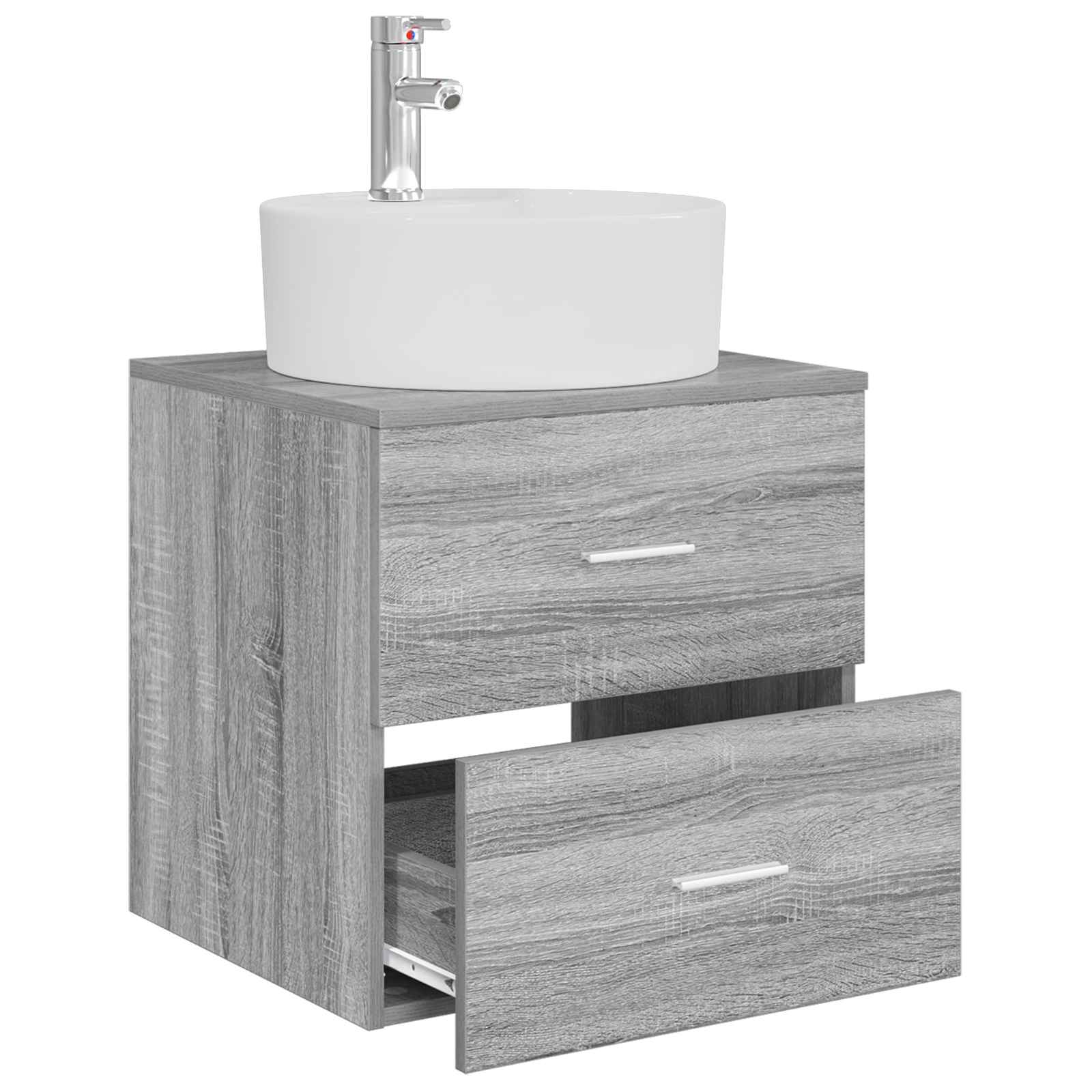 Umivaonik s policom Siva Sonoma 49,5 x 44,5 x 65 cm