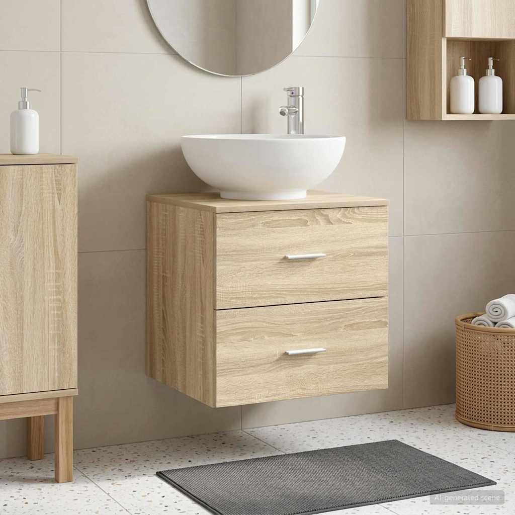 Umivaonik s policom Hrast sonoma 49,5 x 44,5 x 66,5 cm