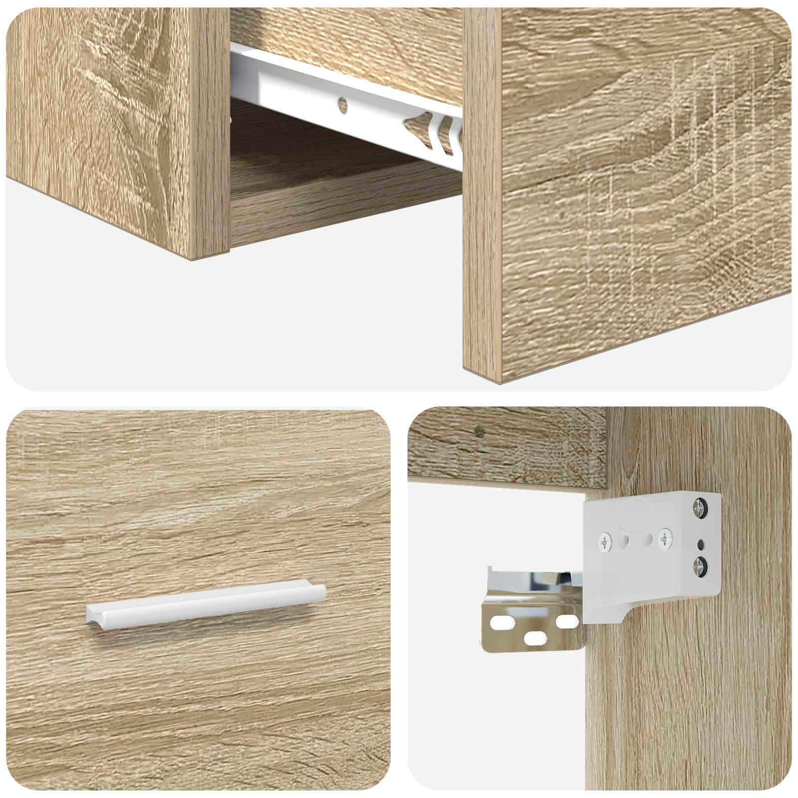 Umivaonik s policom Hrast sonoma 49,5 x 44,5 x 66 cm