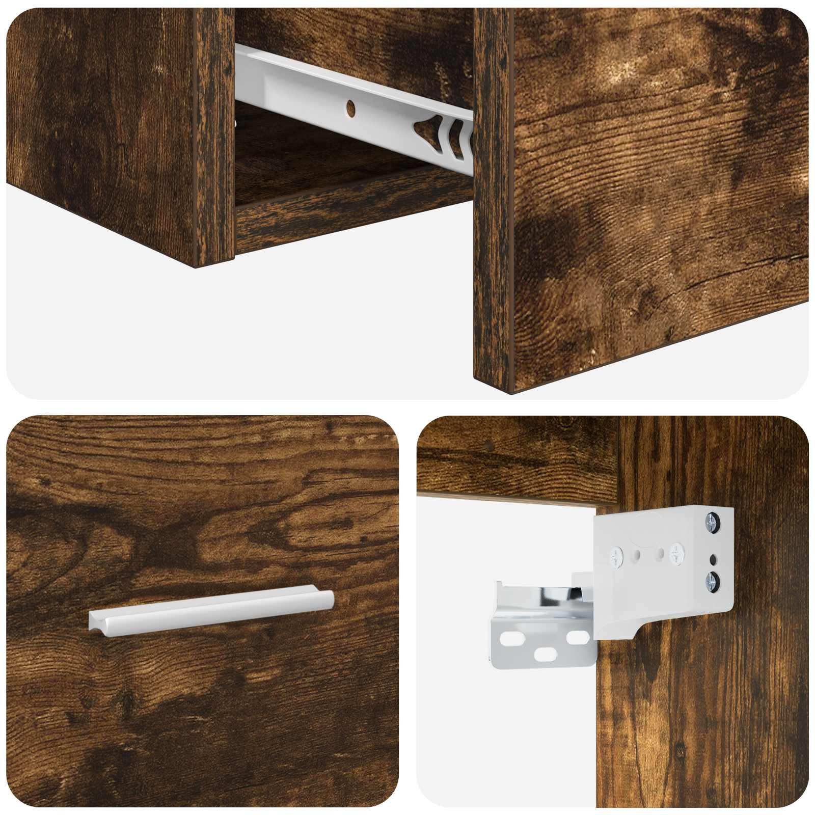 Umivaonik s policom Dimljeni hrast 49,5 x 44,5 x 66 cm