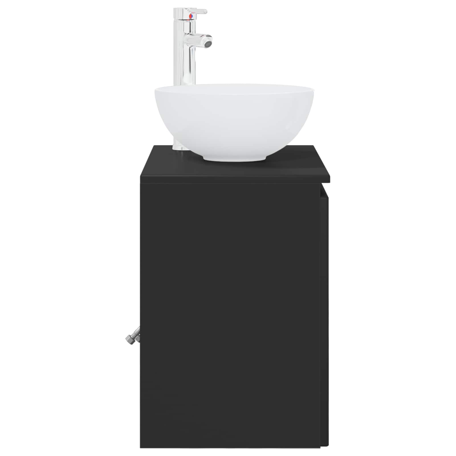 Umivaonik s policom Crna 49,5 x 41 x 64,5 cm Konstruirano drvo