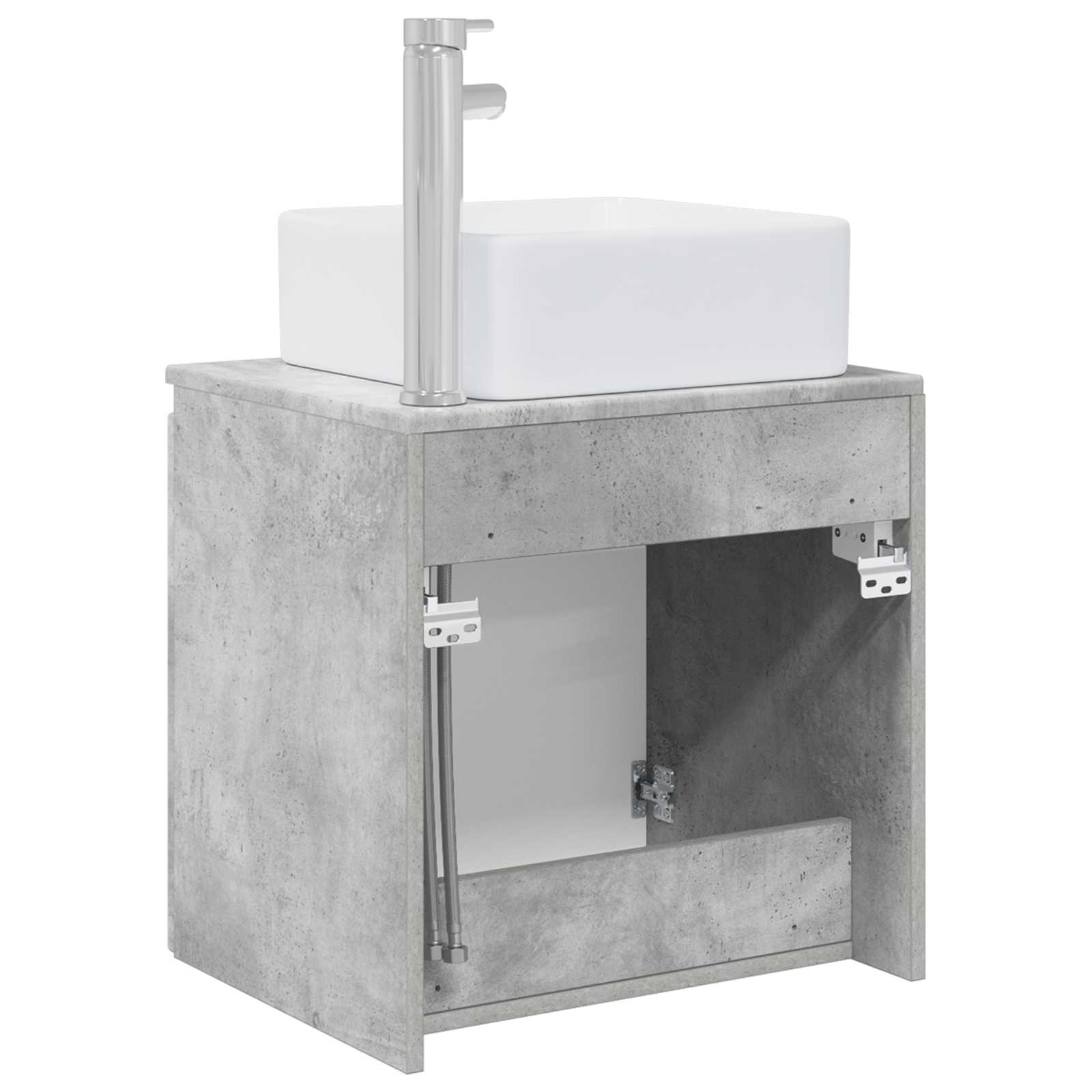 Umivaonik s policom Betonska siva 49,5 x 41 x 63 cm