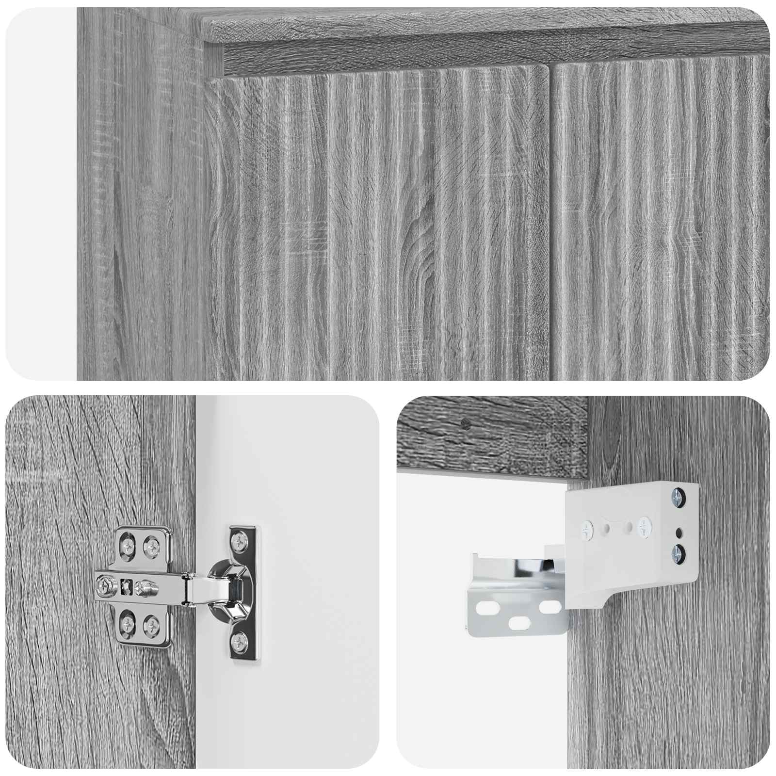 Umivaonik s policom Siva Sonoma 49,5 x 41 x 62,5 cm