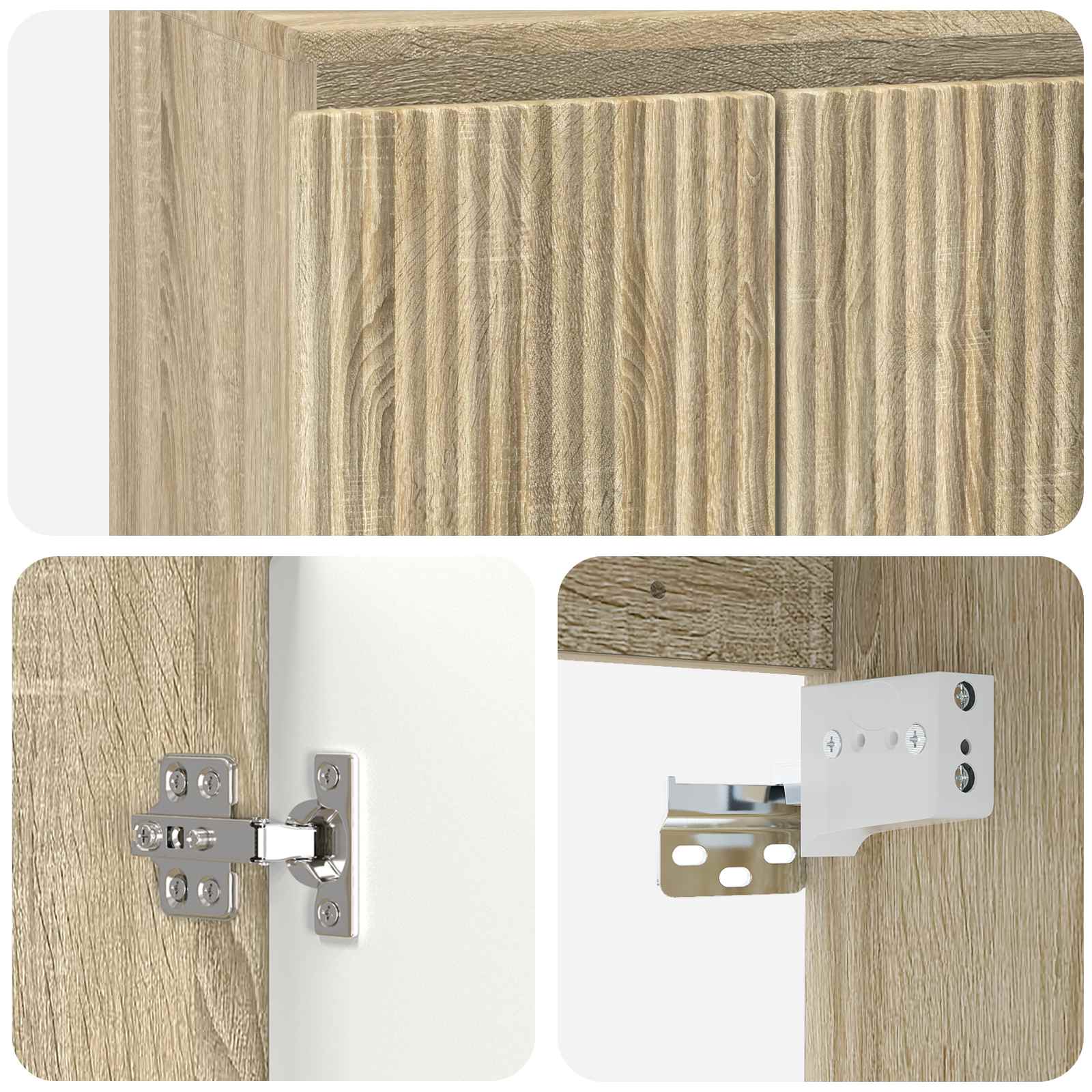 Umivaonik s policom Hrast sonoma 49,5 x 44,5 x 66 cm