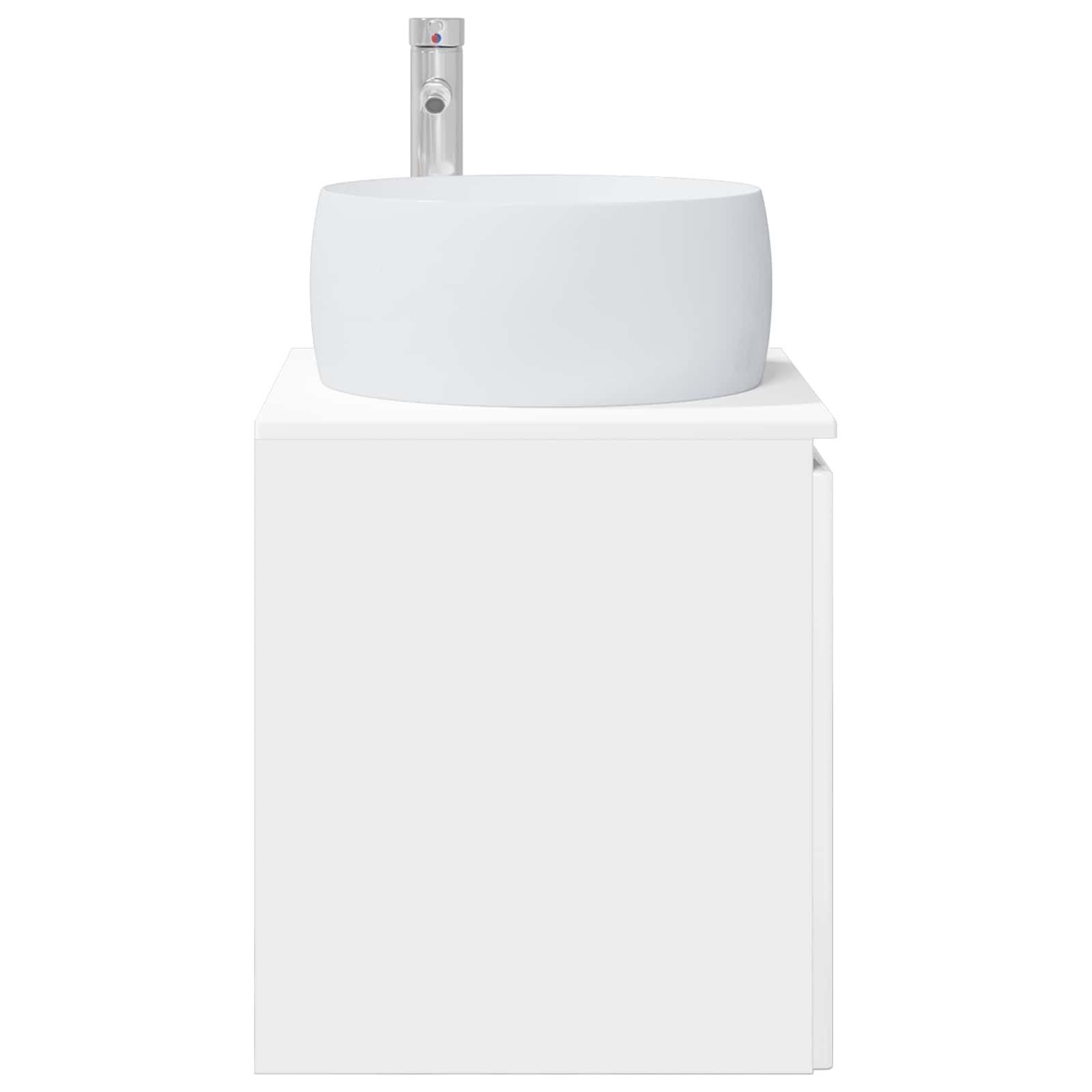 Umivaonik s policom Bijela visokog sjaja 49,5 x 44,5 x 66 cm
