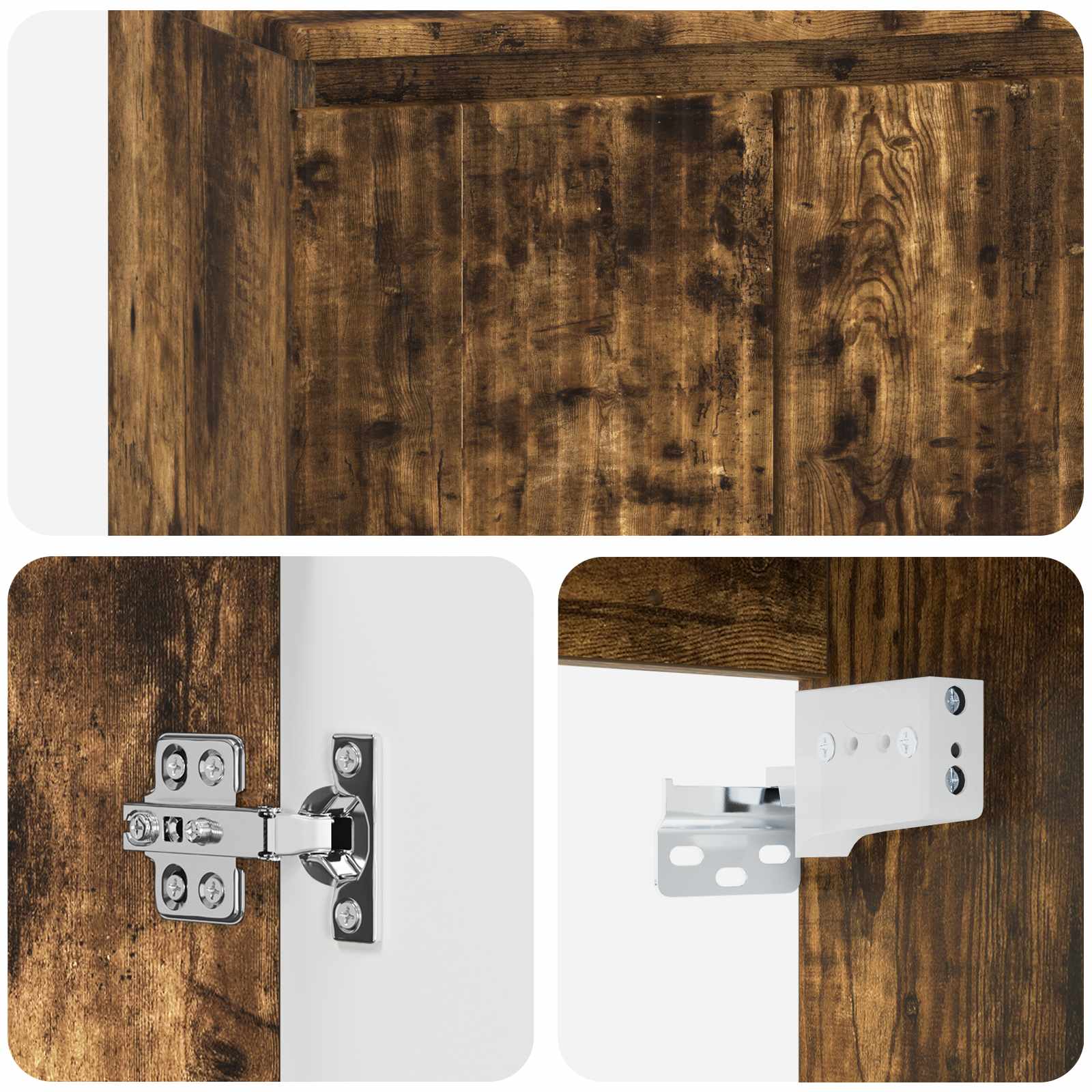 Umivaonik s policom Dimljeni hrast 49,5 x 44,5 x 66 cm