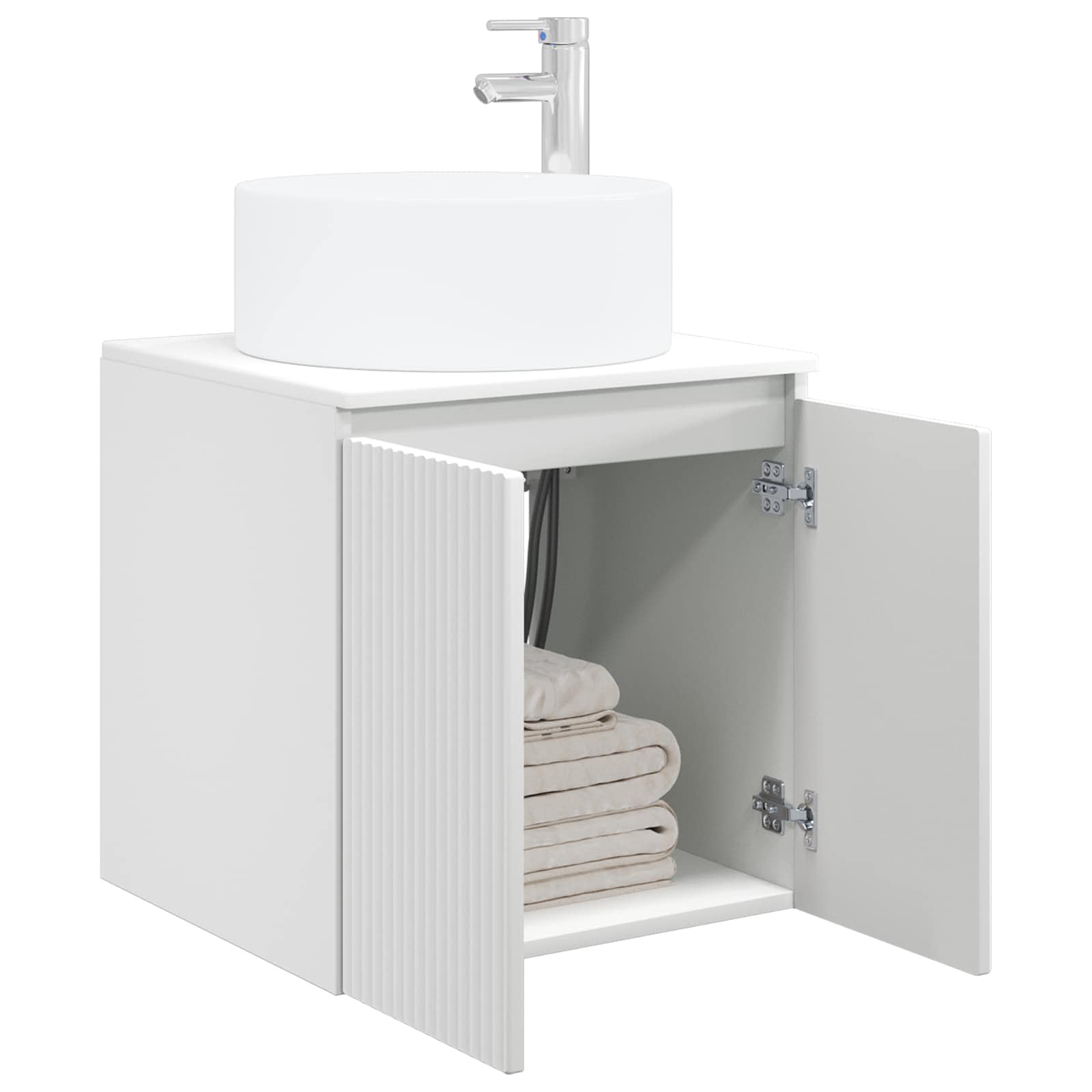Umivaonik s policom za zid Bijela 49,5 x 44,5 x 65,5 cm