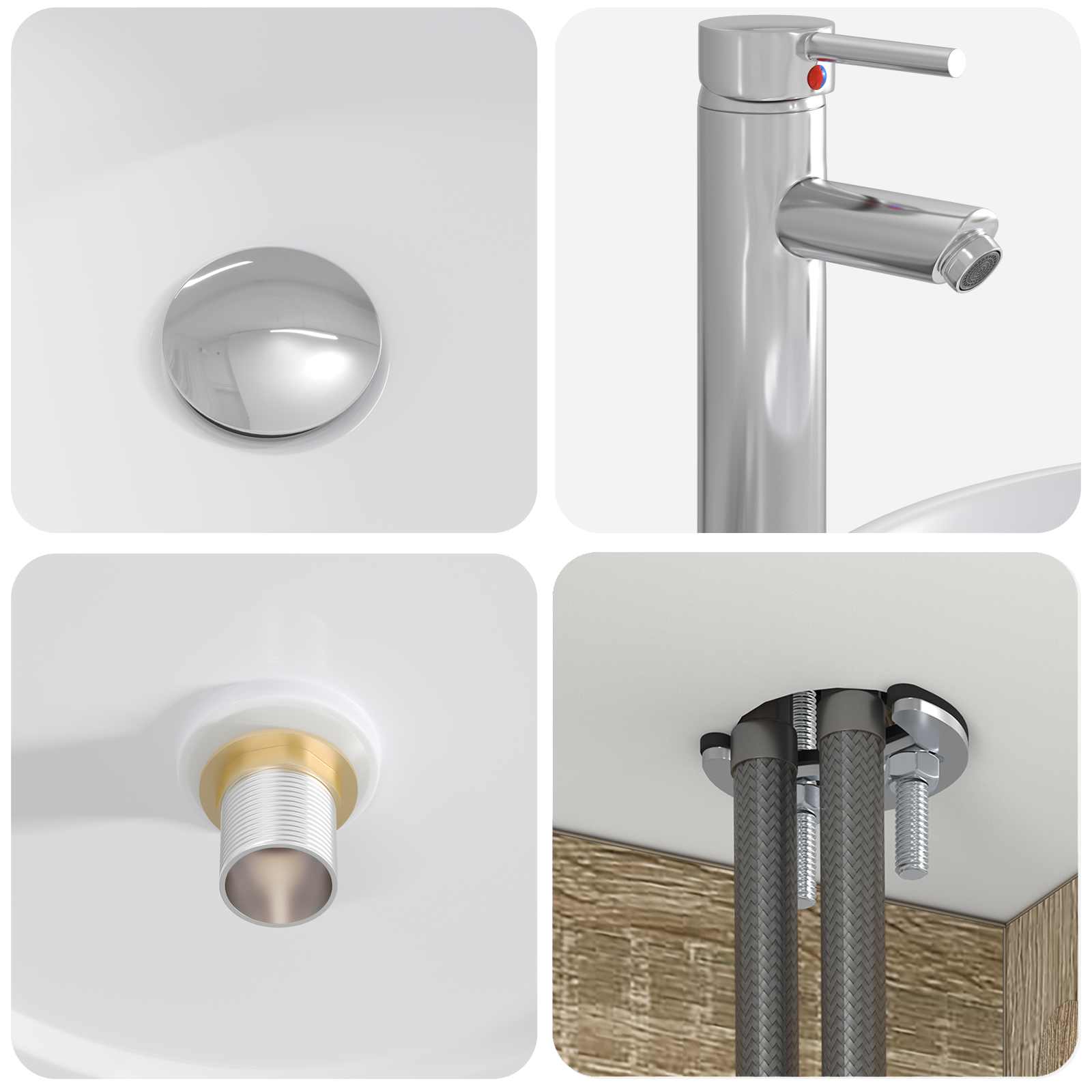 Umivaonik s policom za zid Hrast sonoma 49,5 x 44,5 x 65,5 cm