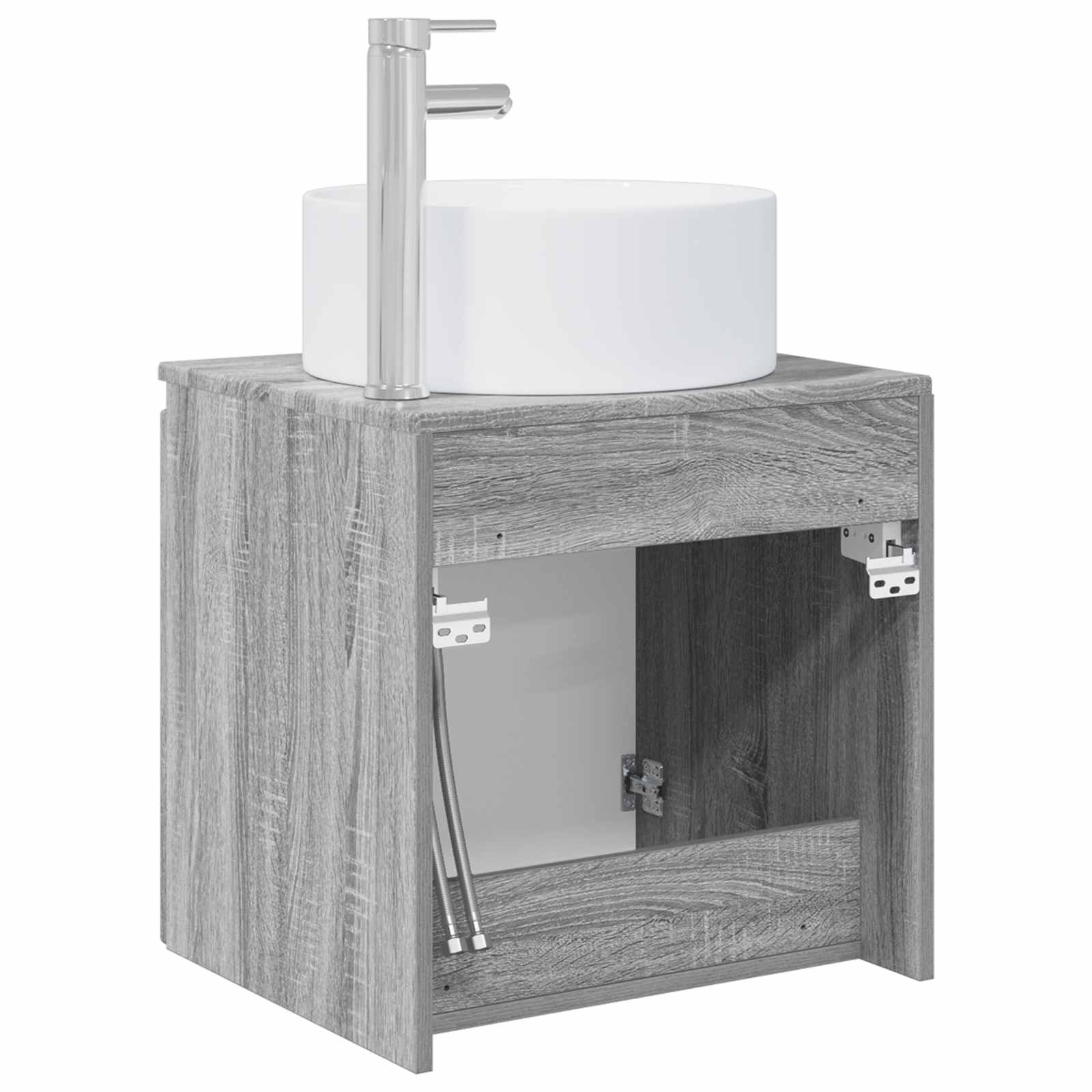 Umivaonik s policom za zid Siva Sonoma 49,5 x 44,5 x 65,5 cm