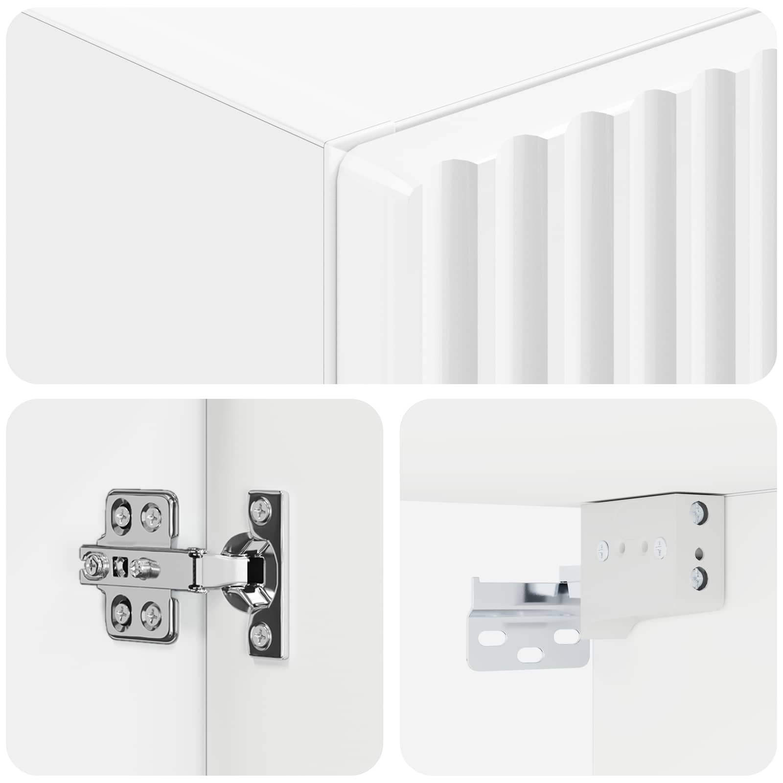 Ormar za Kupaonicu na Zidu Bijela visokog sjaja