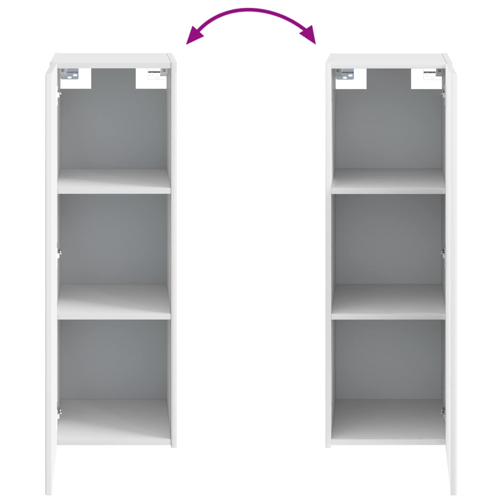 Ormar za Kupaonicu na Zidu Bijela 33 x 34,5 x 100 cm