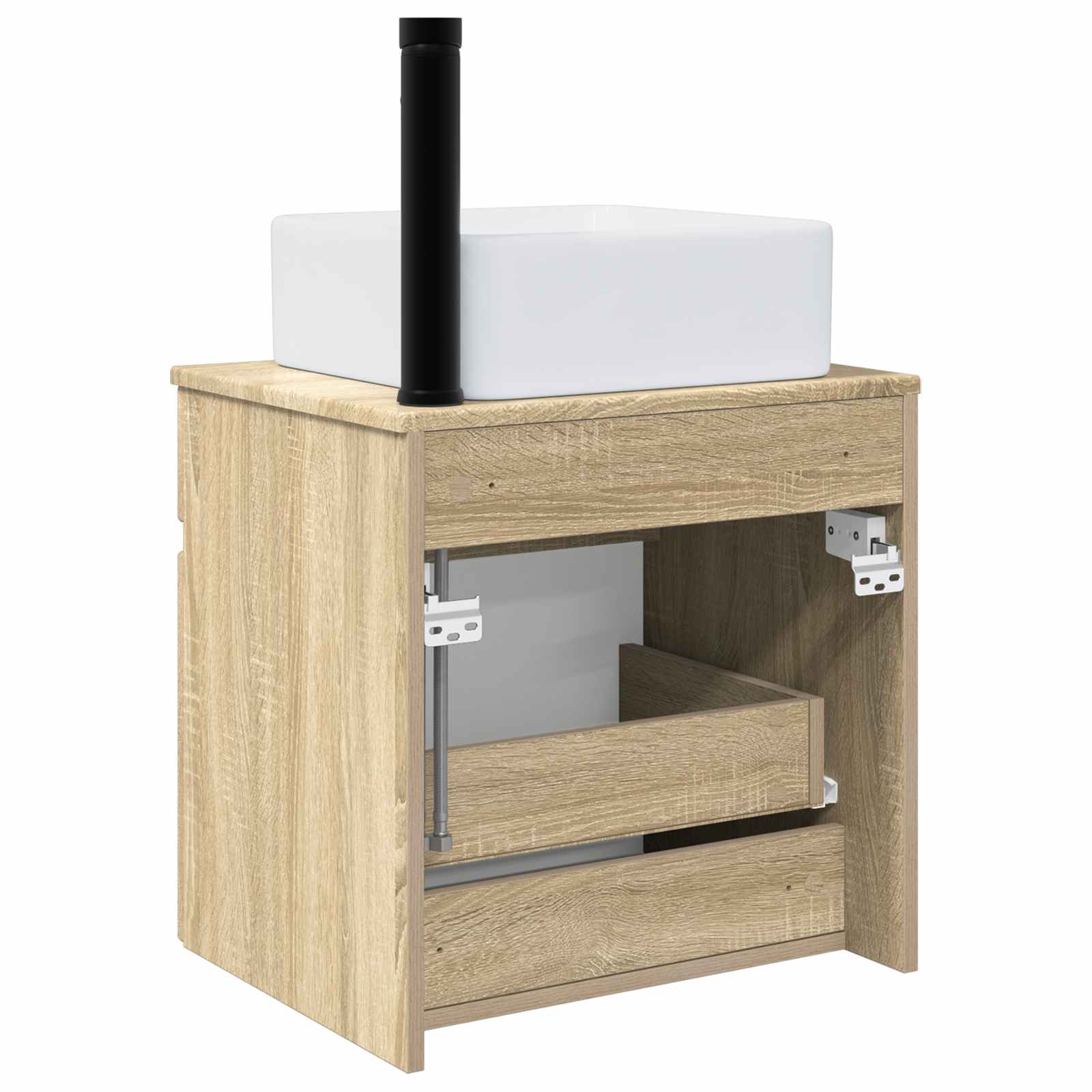 Umivaonik s policom za zid Hrast sonoma 49 x 41 x 63 cm
