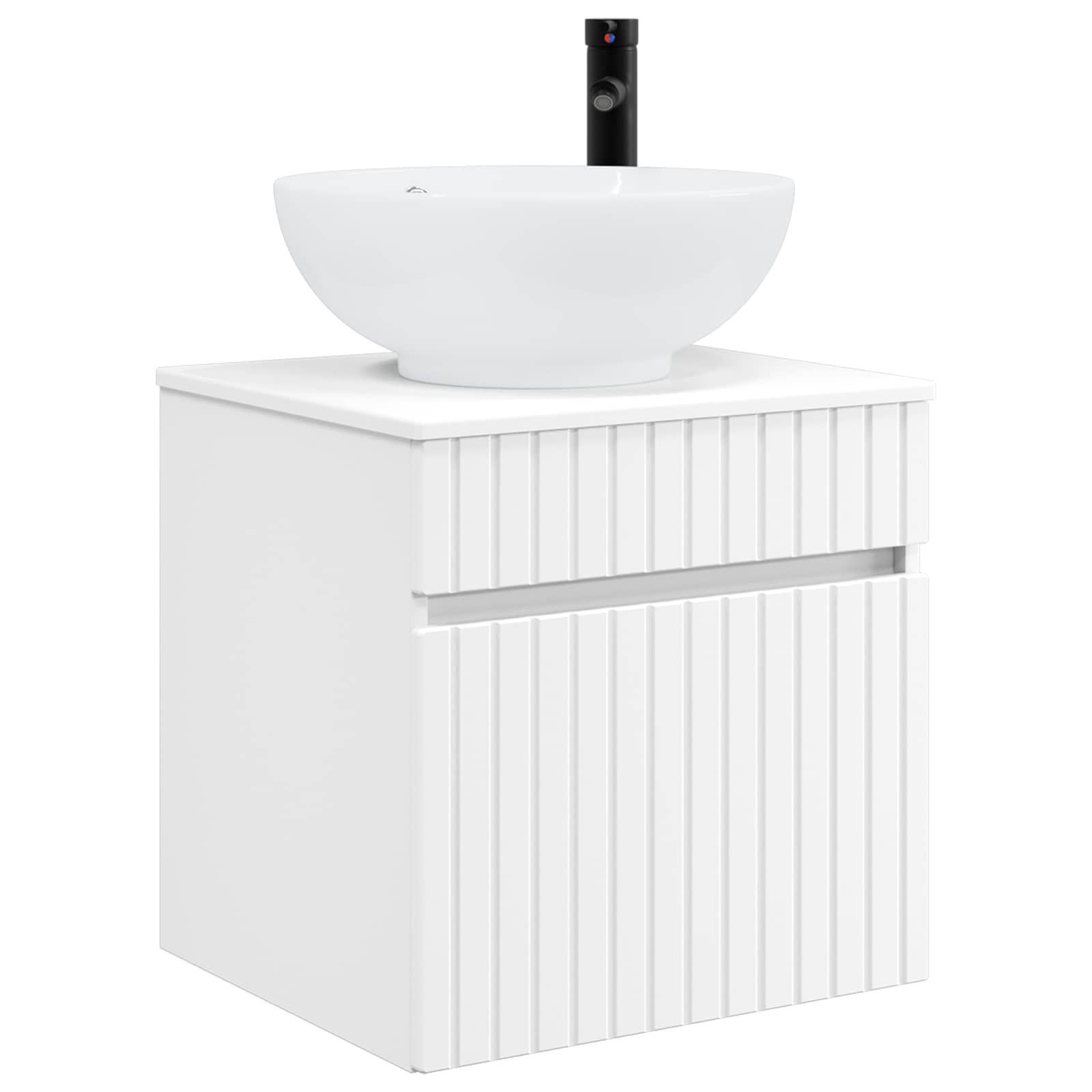 Umivaonik s policom za zid Bijela 49 x 44,5 x 66,5 cm