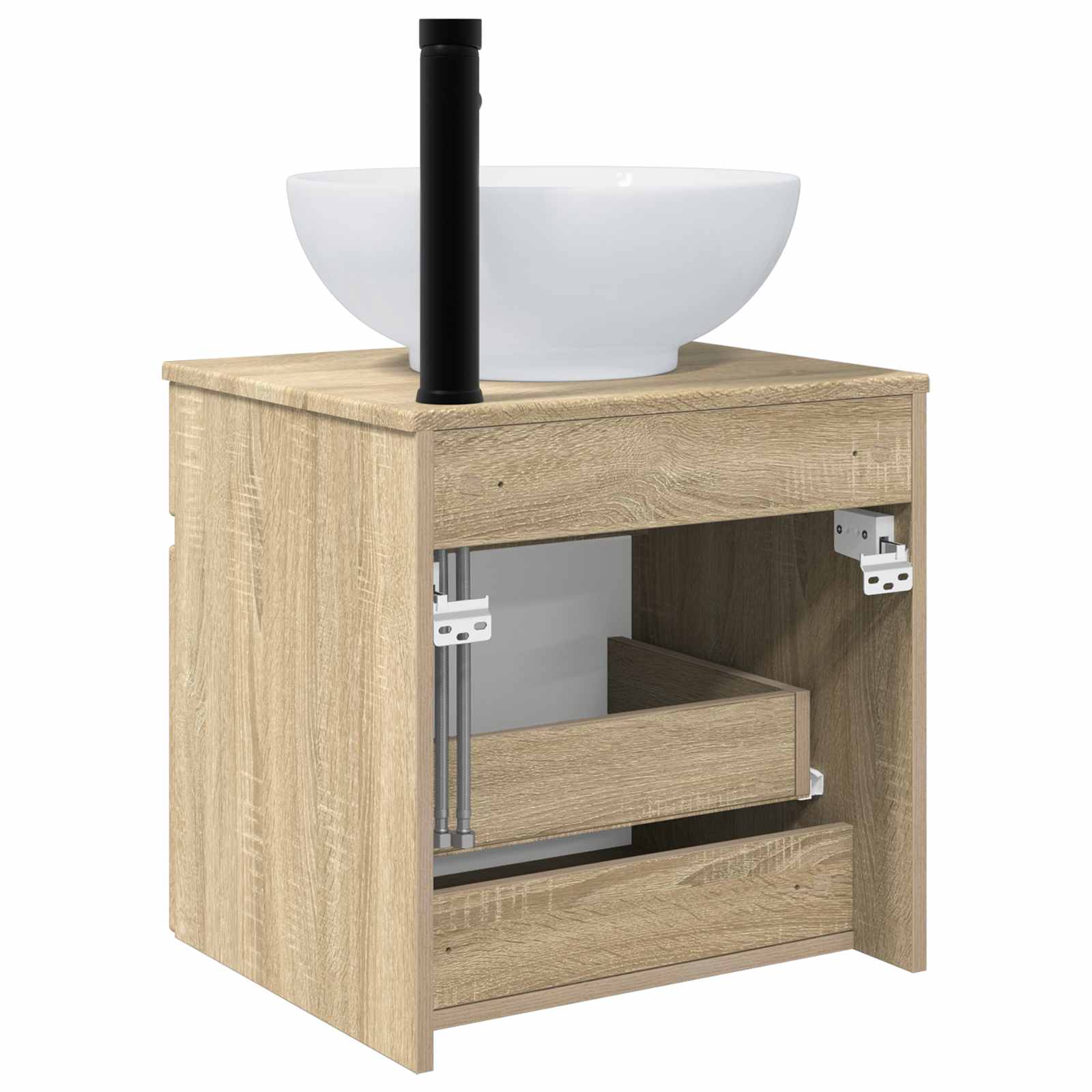 Umivaonik s policom za zid Hrast sonoma 49 x 44,5 x 66,5 cm