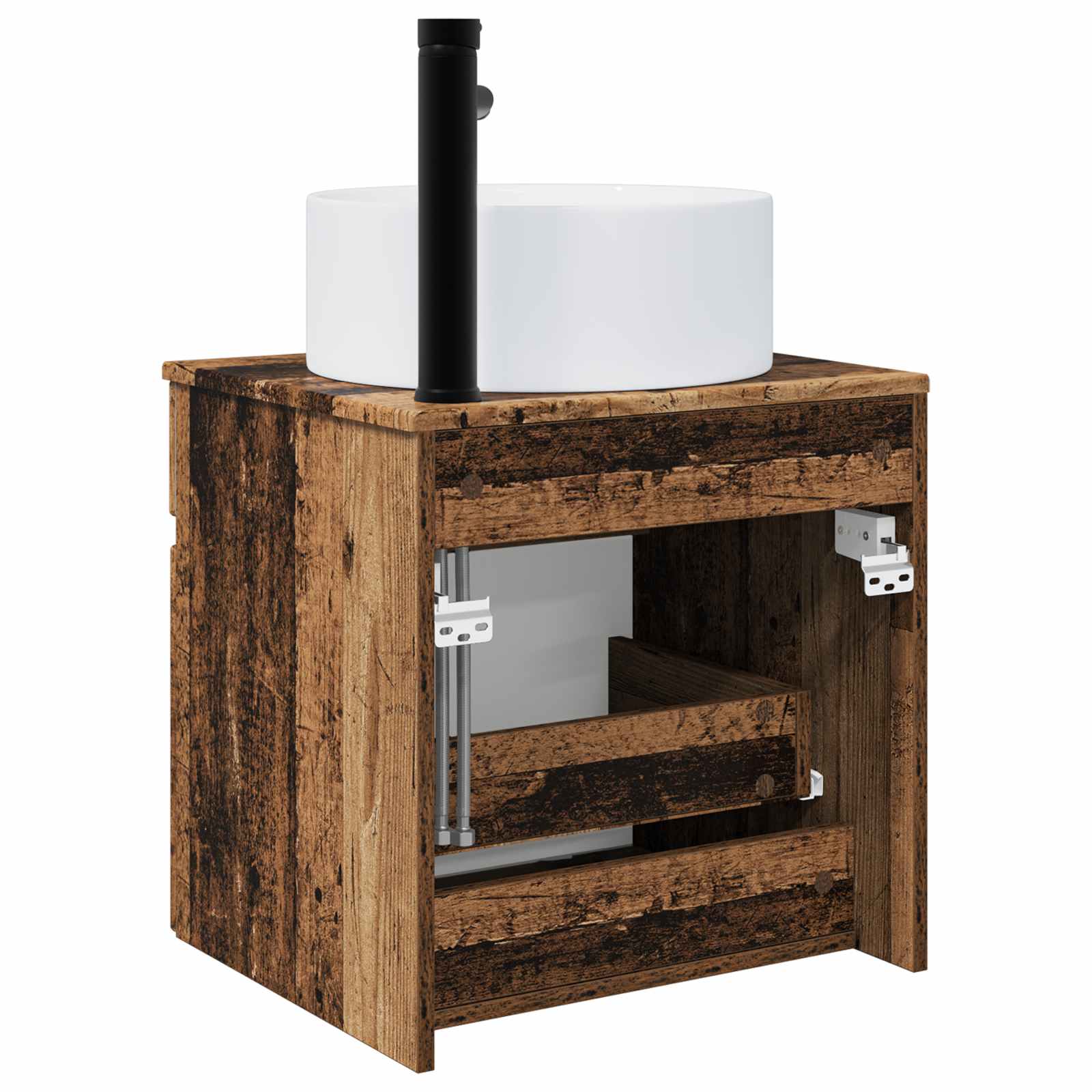 Umivaonik s policom za zid Staro drvo 49 x 44,5 x 65,5 cm