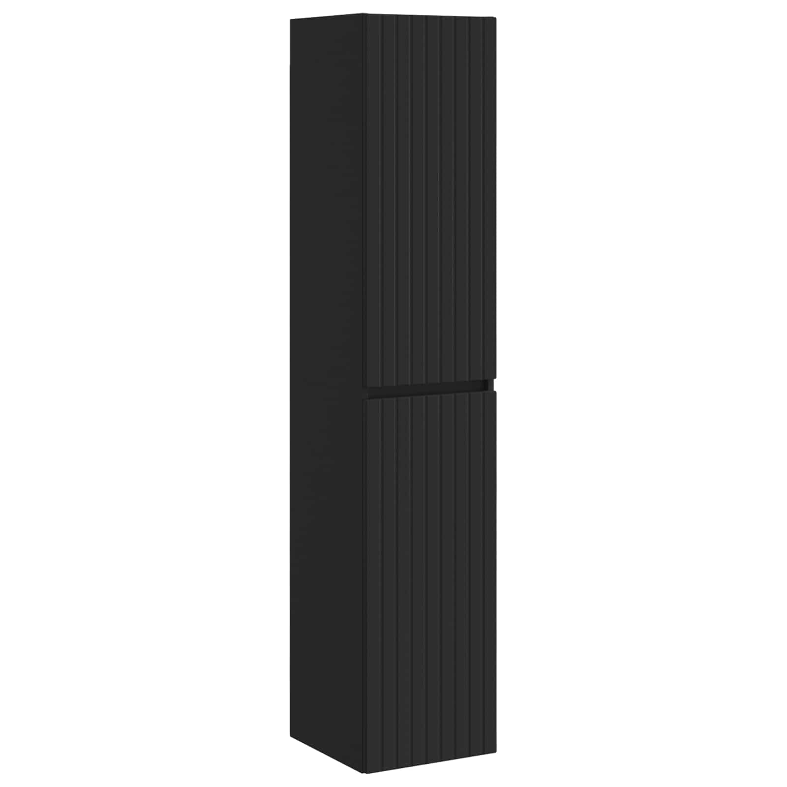 Ormar za Kupaonicu na Zidu Crna 33 x 34,5 x 160 cm