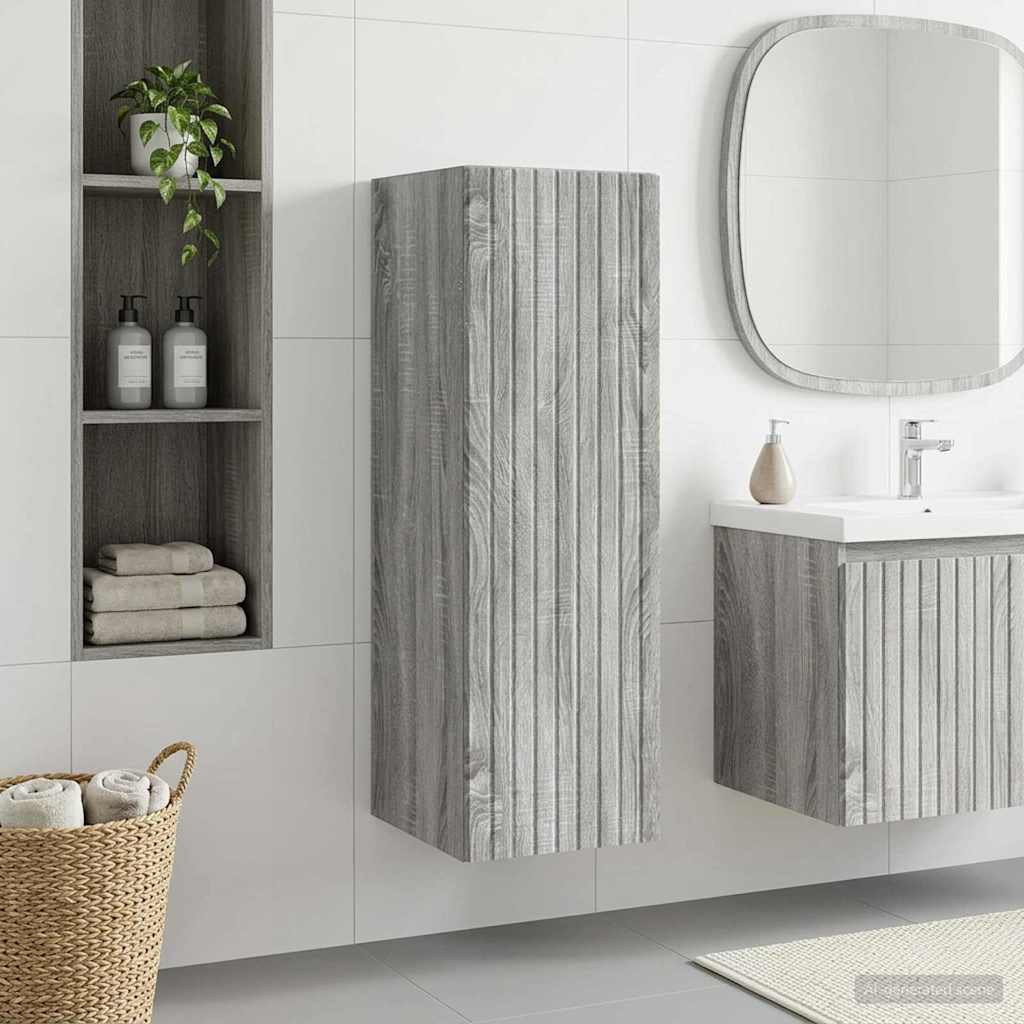 Ormar za Kupaonicu na Zidu Siva Sonoma 33 x 34,5 x 60 cm