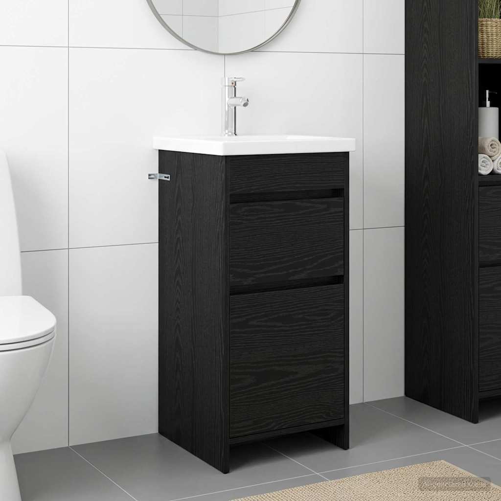 Kupaonski umivaonik s sudoperom Crni hrast 42 x 40 x 84,5 cm