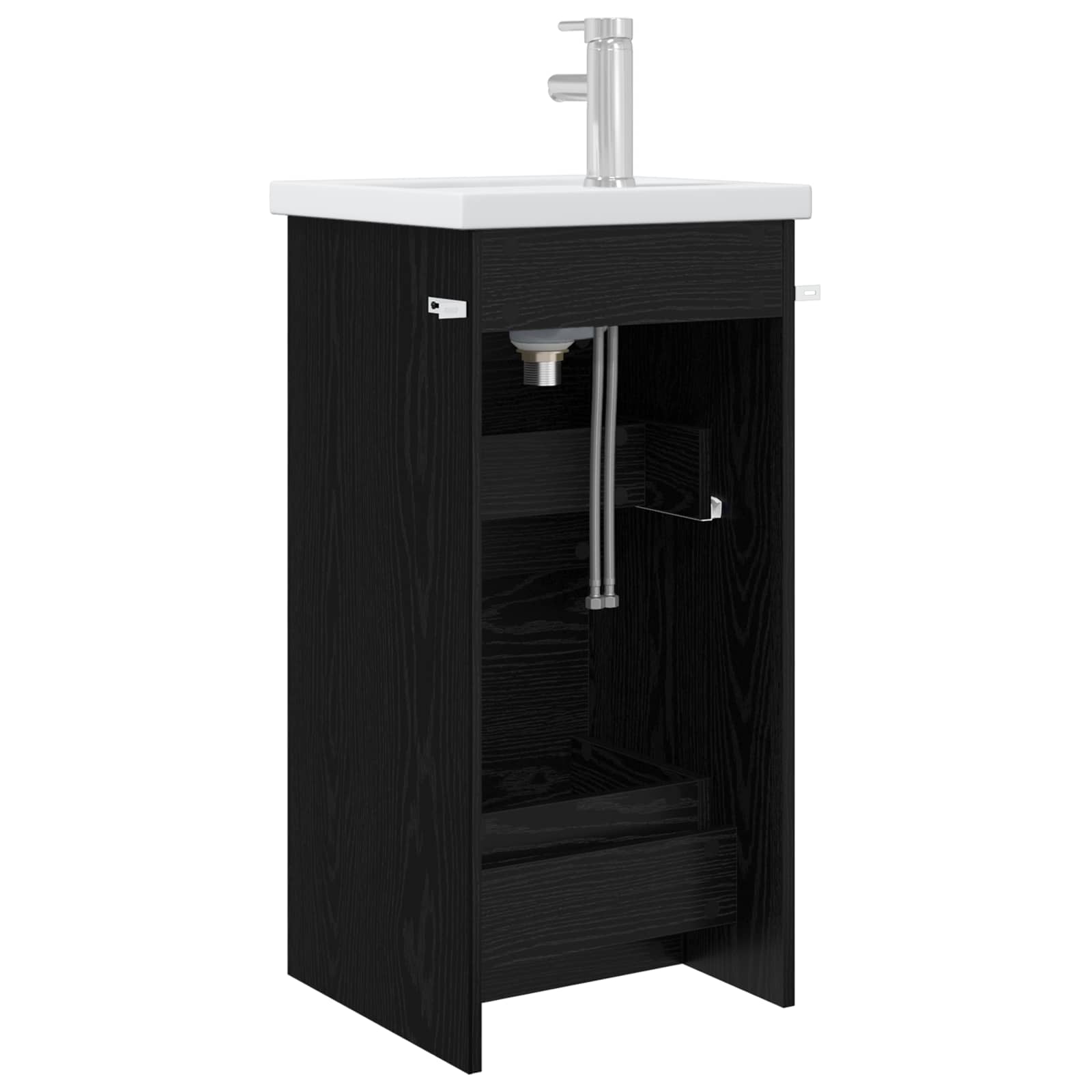 Kupaonski umivaonik s sudoperom Crni hrast 42 x 40 x 84,5 cm
