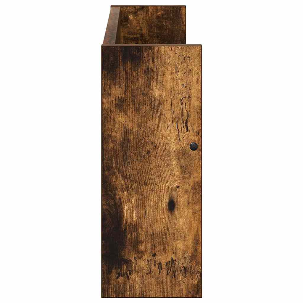 Polica za časopise s policom Dimljeni hrast 60 x 12 x 30 cm