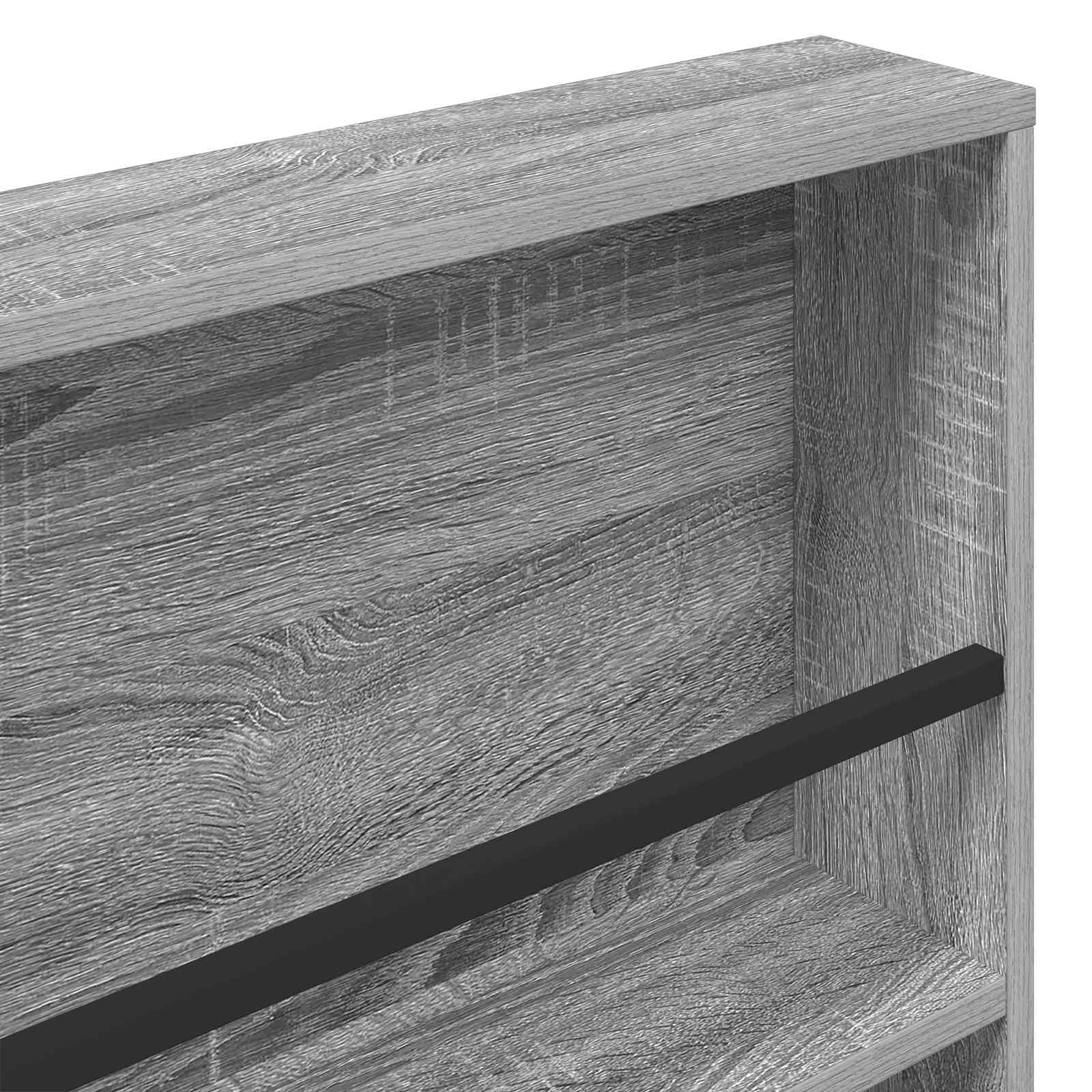 Polica za časopise s policom 2 pcs Siva Sonoma 60 x 12 x 70 cm
