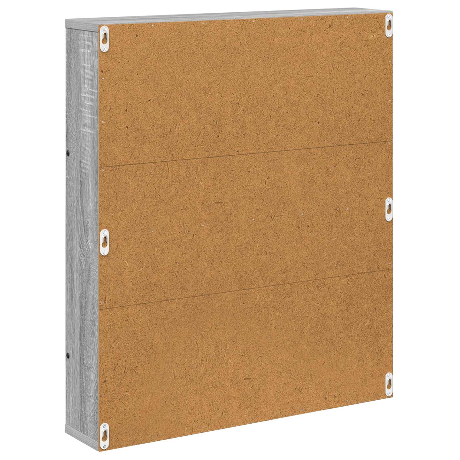 Polica za časopise s policom 2 pcs Siva Sonoma 60 x 12 x 70 cm