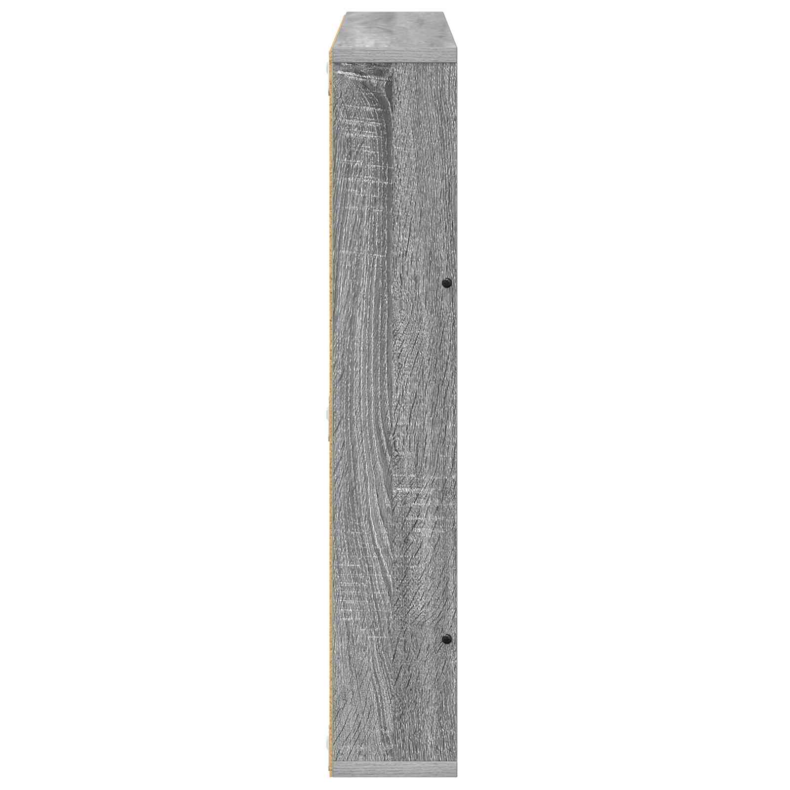 Polica za časopise s policom 2 pcs Siva Sonoma 60 x 12 x 70 cm