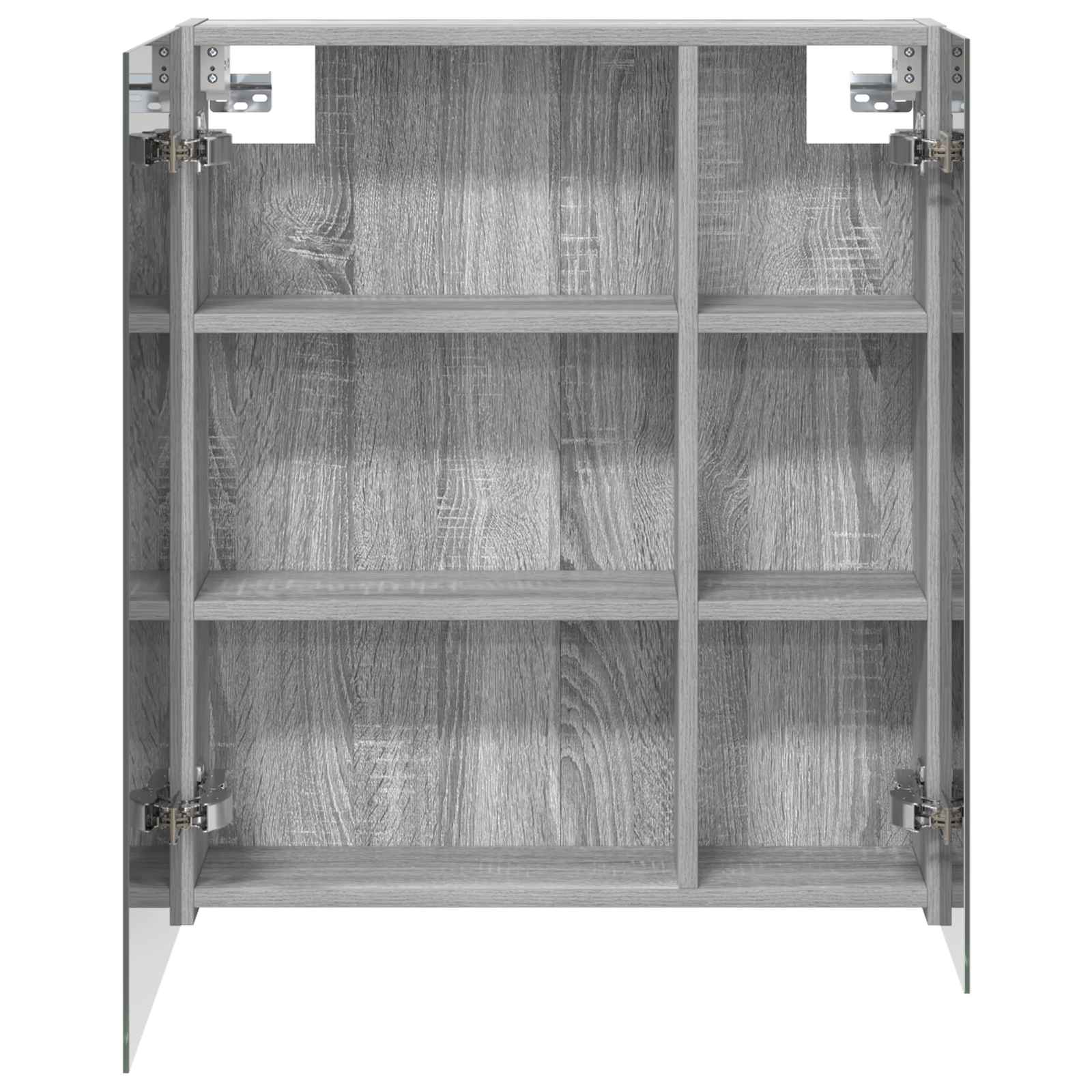 Kupaonski ormar s ogledalom Zidne Siva Sonoma 60 x 14,5 x 70 cm
