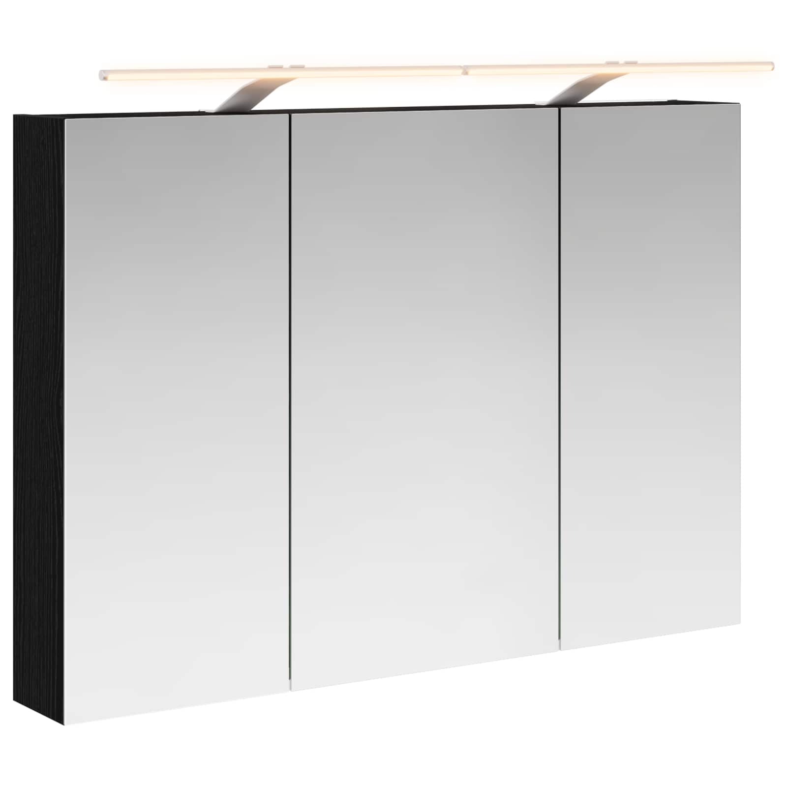 Kupaonski ormar s ogledalom Zidne Crni hrast 100 x 14,5 x 70 cm