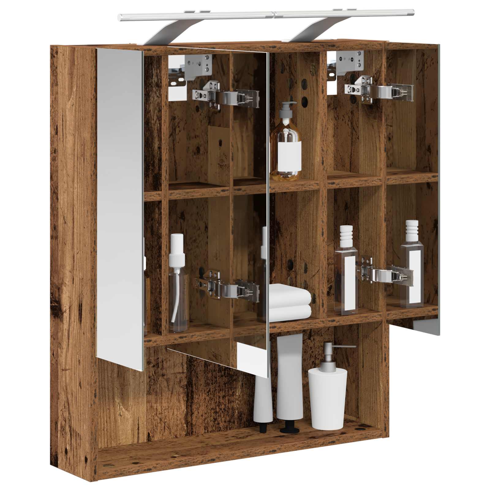 Kupaonski ormar s ogledalom Zidne Staro drvo 60 x 14.5 x 70 cm