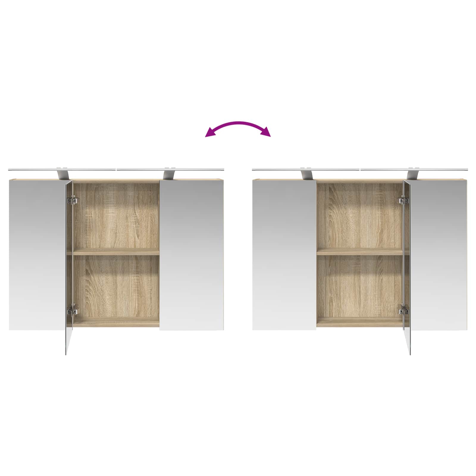 Set ormarića za kupaonicu 4 pcs Hrast sonoma 100 x 14,5 x 70 cm