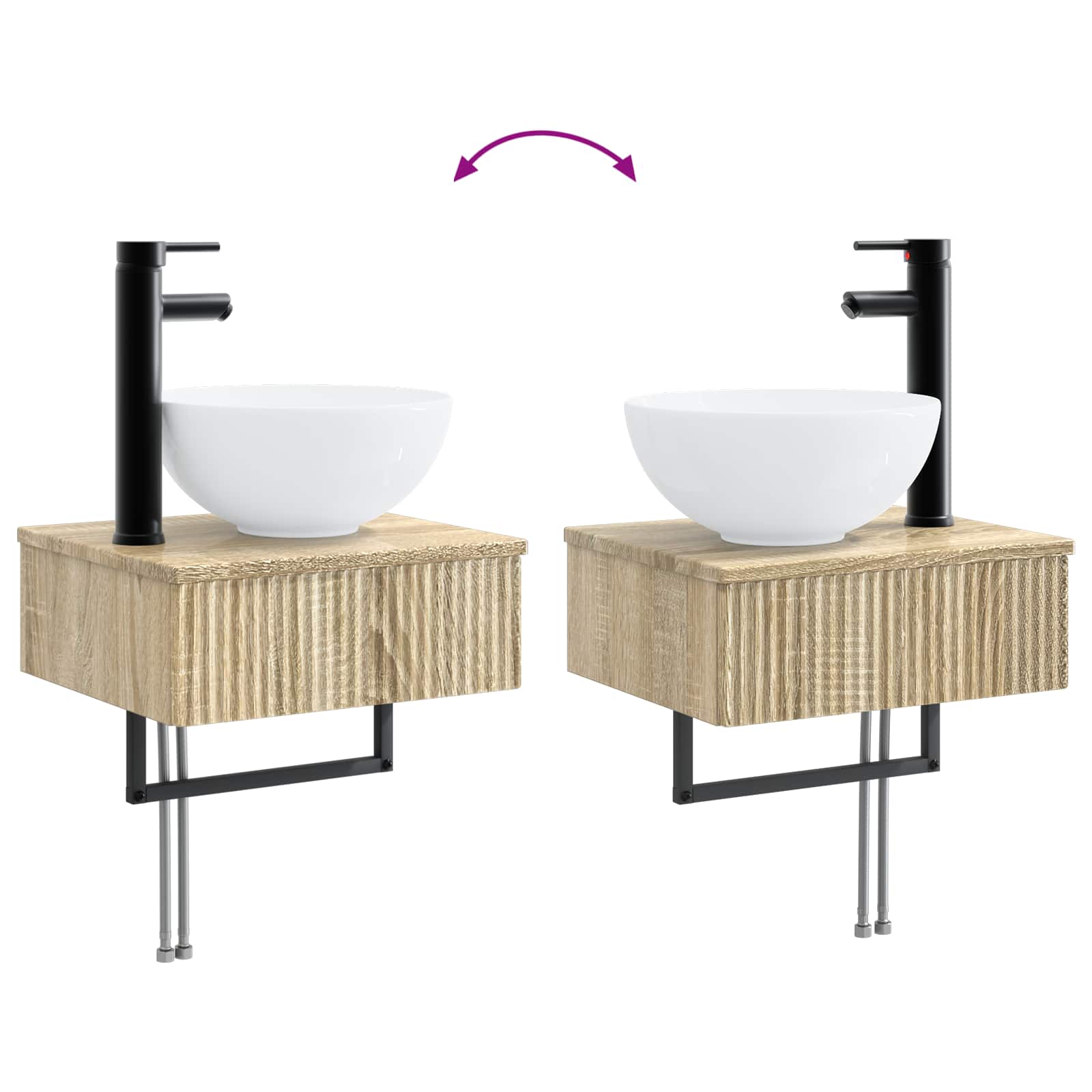 Set ormarića za kupaonicu 4 pcs Hrast sonoma 100 x 14,5 x 70 cm