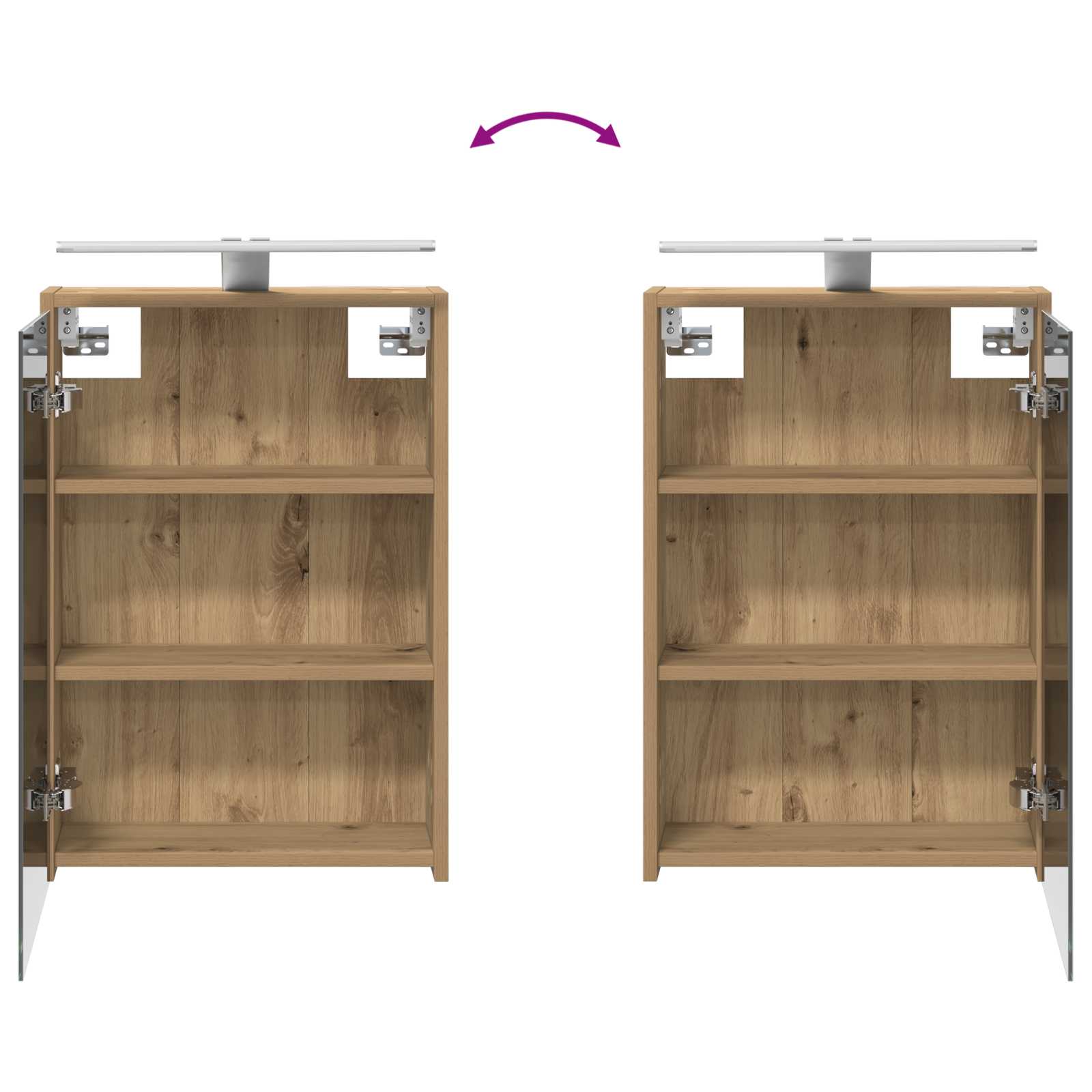 Set ormarića za kupaonicu 5 pcs Hrast artisan 43 x 16 x 62,5 cm