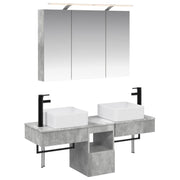 Set ormarića za kupaonicu 4 pcs Betonska siva
