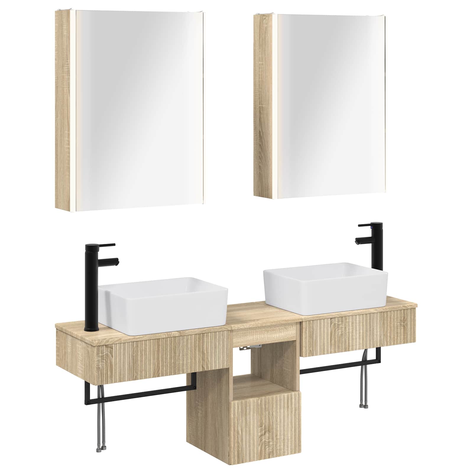 Set ormarića za kupaonicu 5 pcs Hrast sonoma 53 x 15,5 x 70 cm