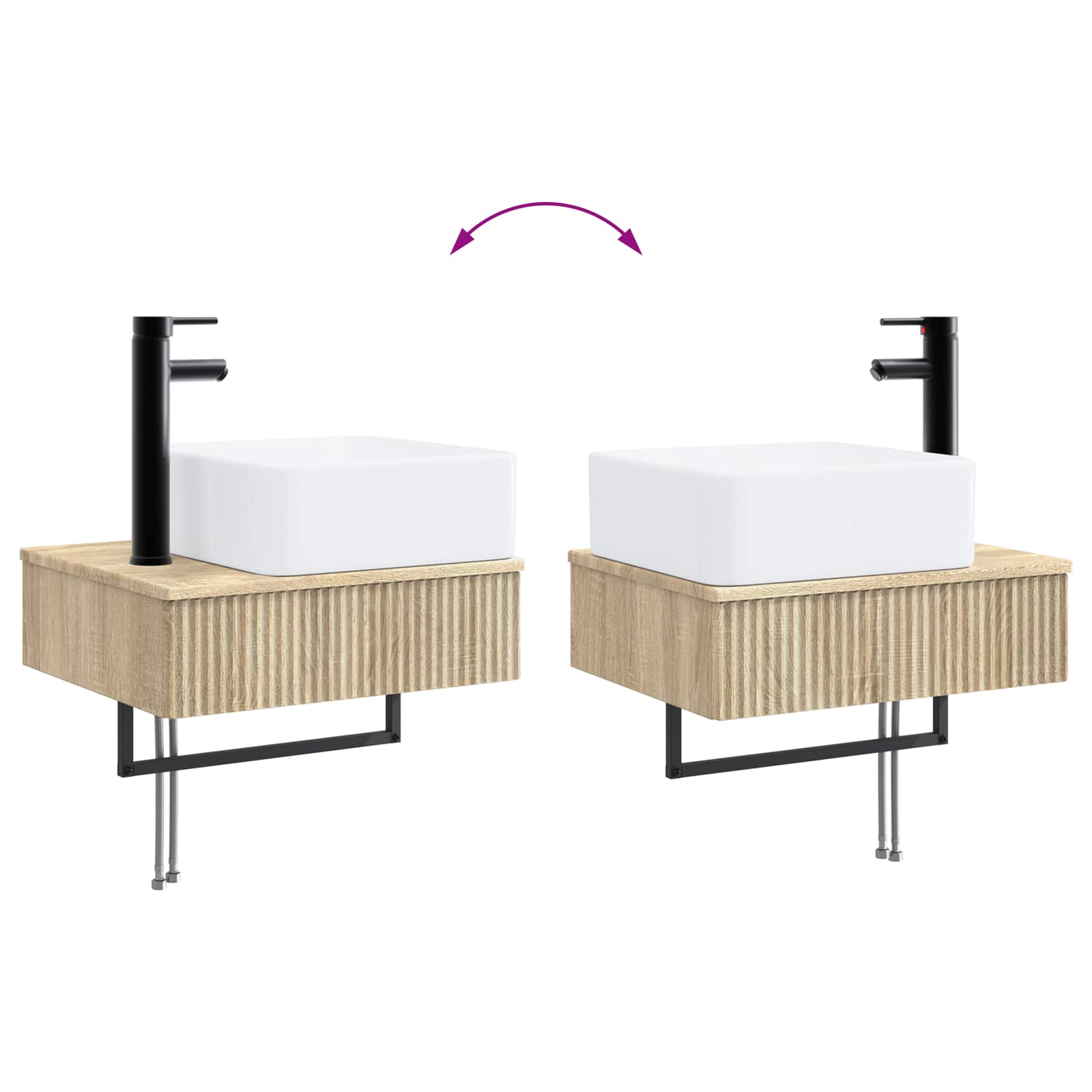 Set ormarića za kupaonicu 5 pcs Hrast sonoma 53 x 15,5 x 70 cm