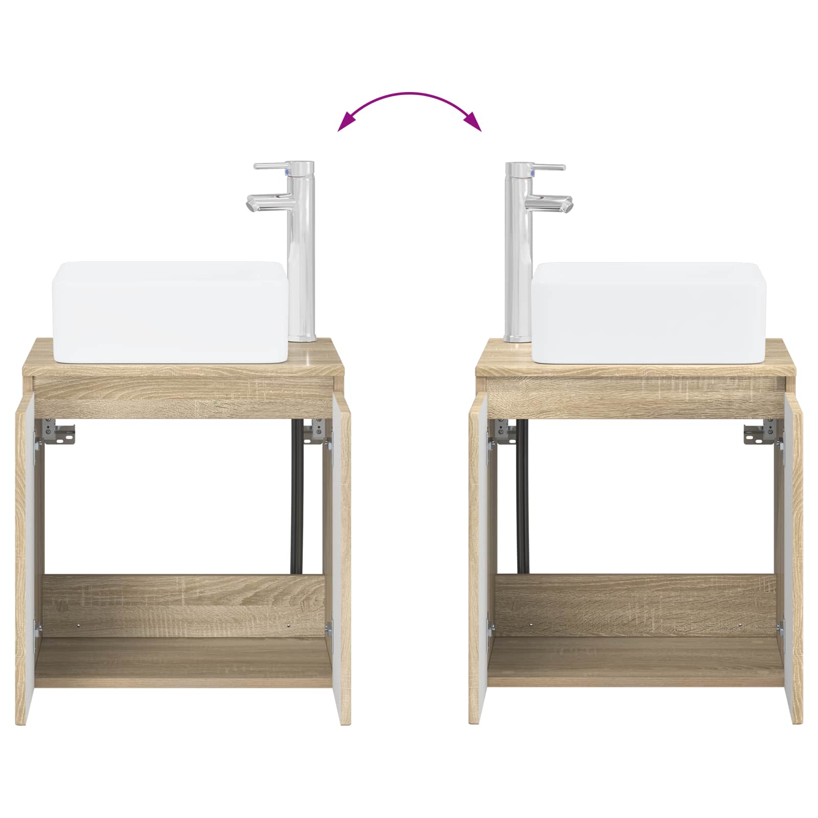 Set ormarića za kupaonicu 4 pcs Hrast sonoma 100 x 14,5 x 70 cm