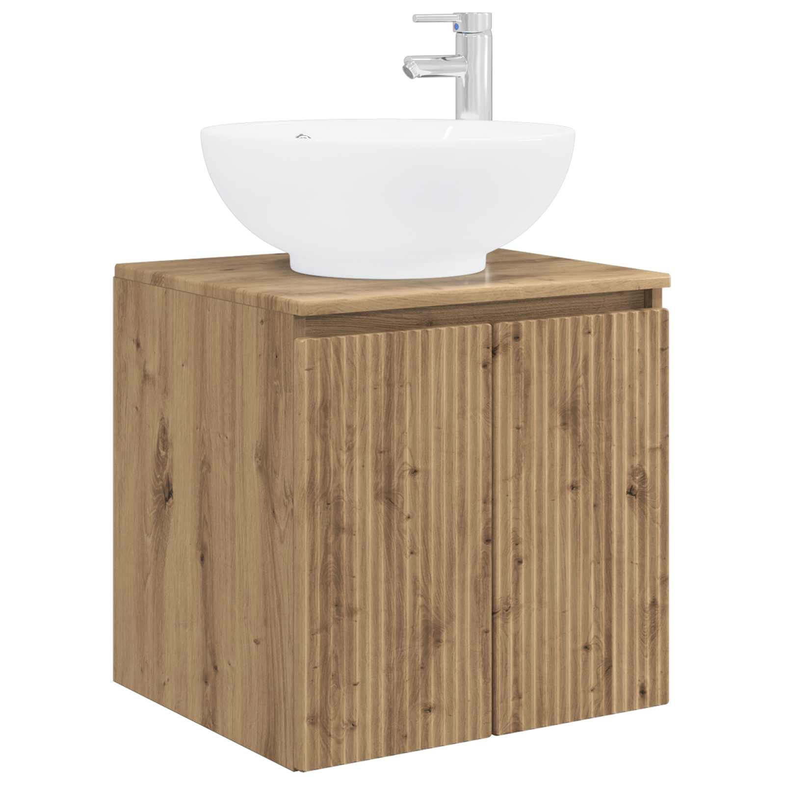 Set ormarića za kupaonicu 4 pcs Hrast artisan Konstruirano drvo